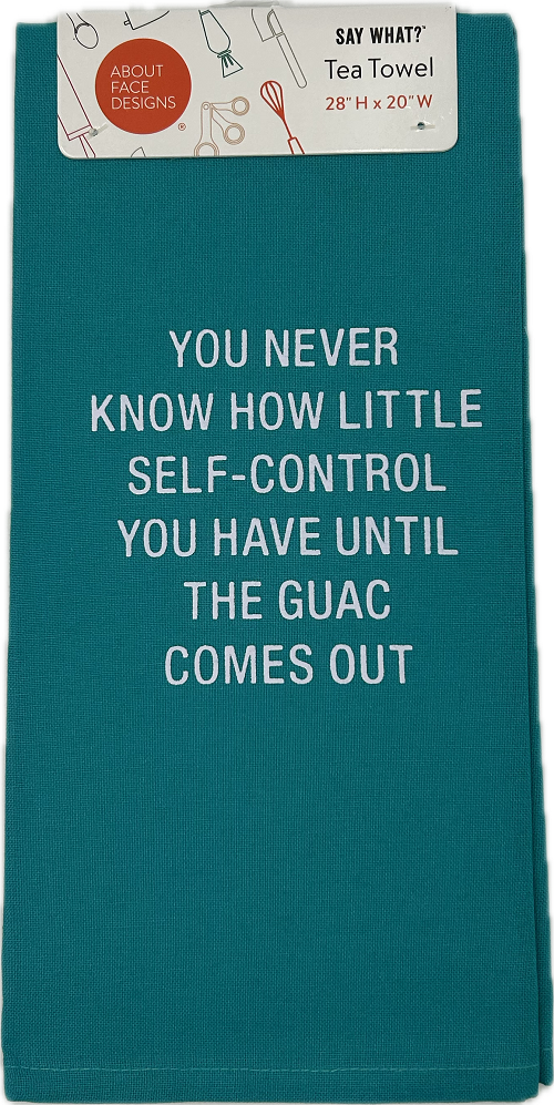 SELF-CONTROL TEA TOWEL