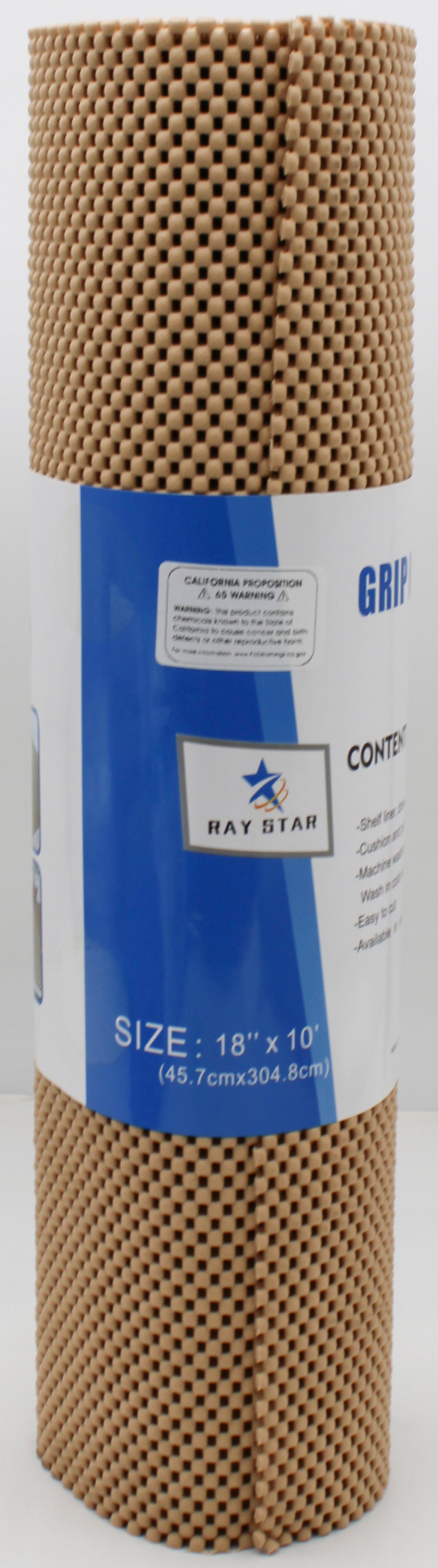 18x120" BEIGE SHELF LINER RAY STAR C/P 12