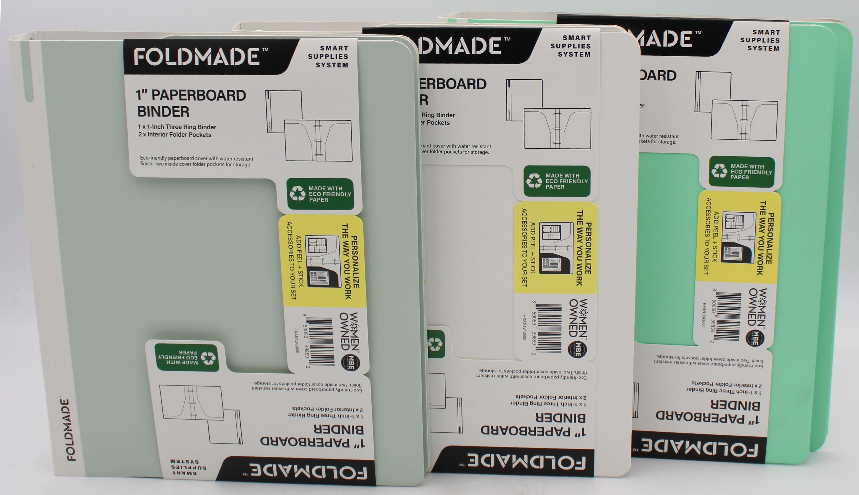 1" PRESSBOARD 3 RING BINDER ASST.