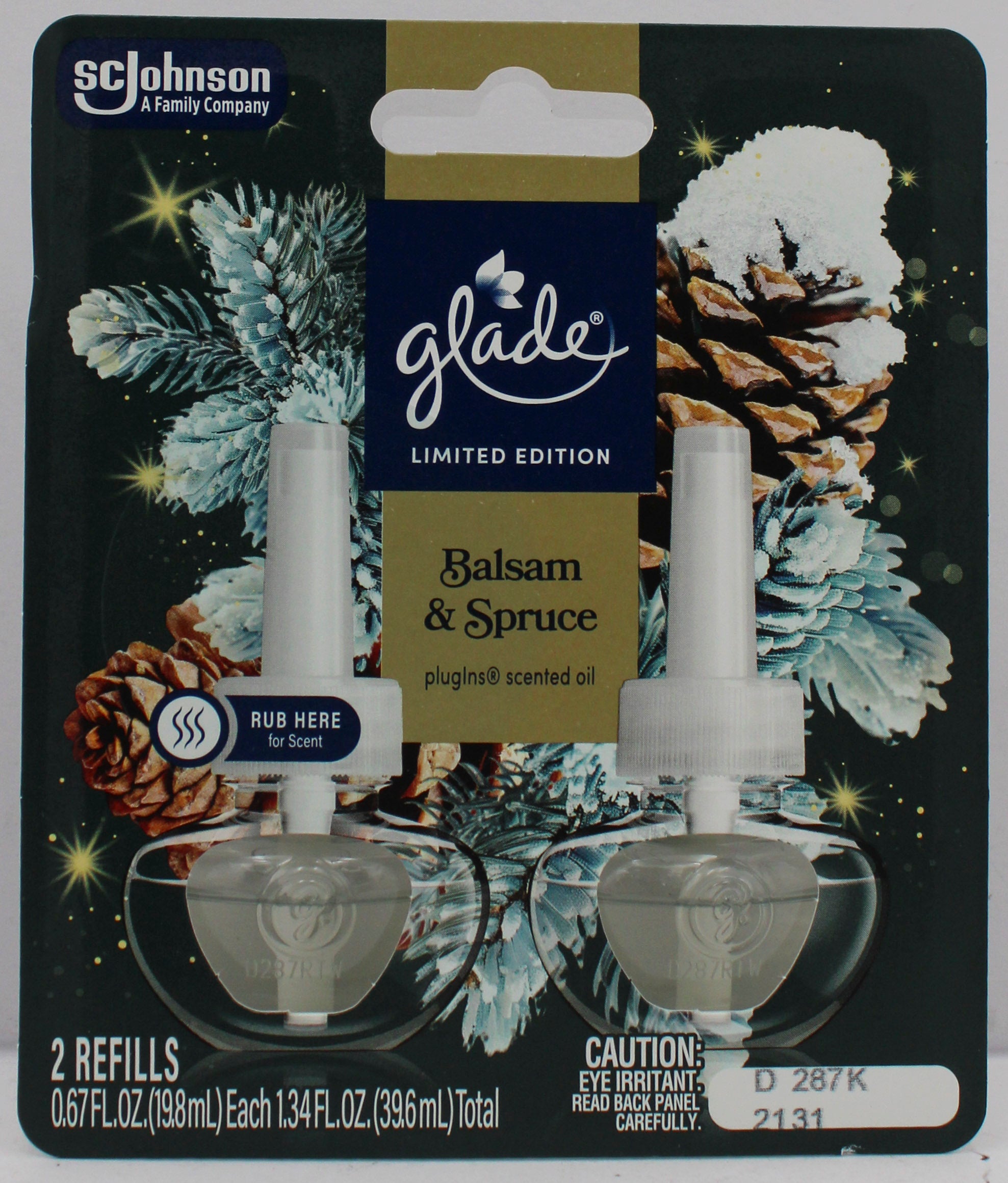 GLADE PLUGINS SCENTED OIL BALSAM & SPRUCE 2ct 0.67floz US