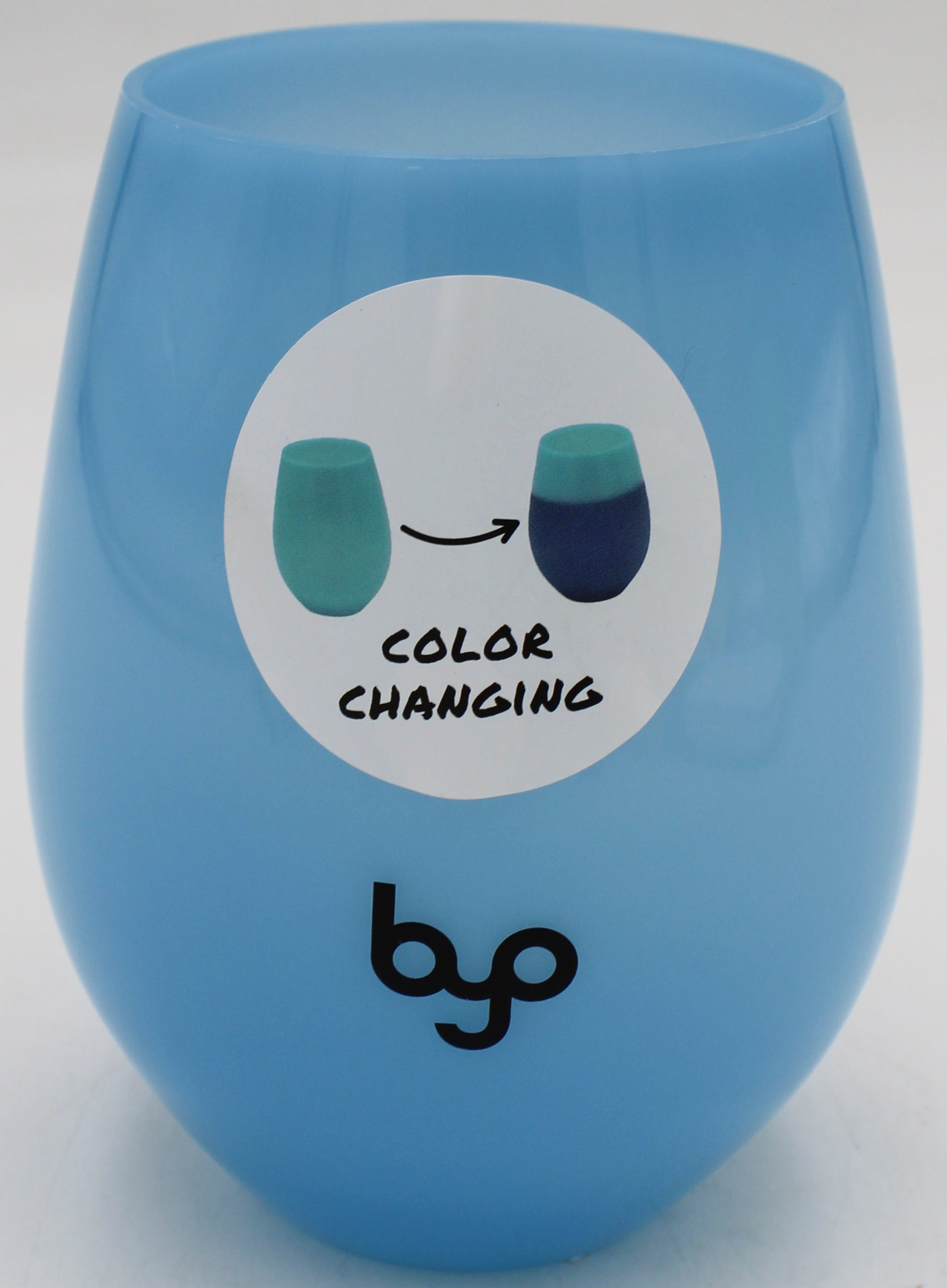 BYO 19OZ PLSTC WINE TUMBLER CHANGING COLORS BLUE NI