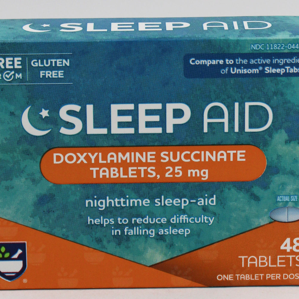 RITE AID NIGHTTIME SLEEP AID TABLETS 48ct. EXP 7/31/2027 COMPARES TO Unisom