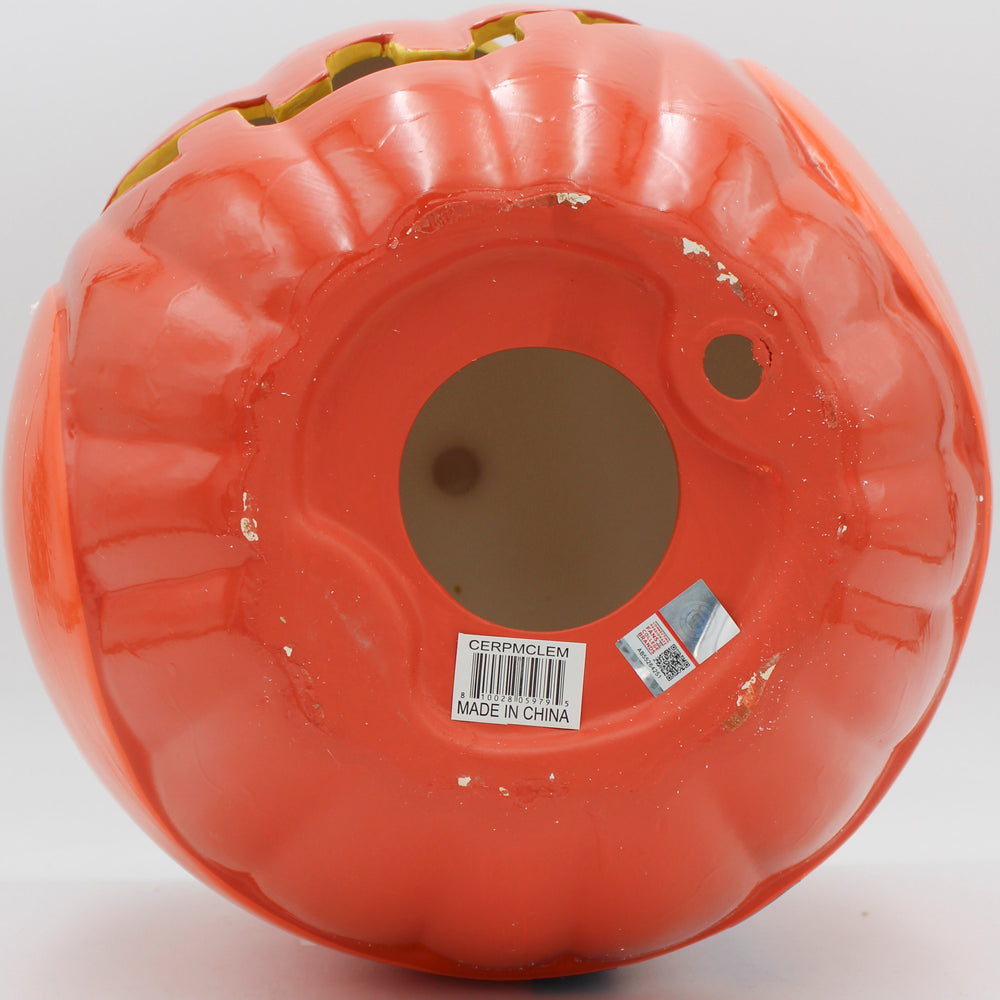 CLEMSON TIGERS CERAMIC PUMPKIN HELMET 10"