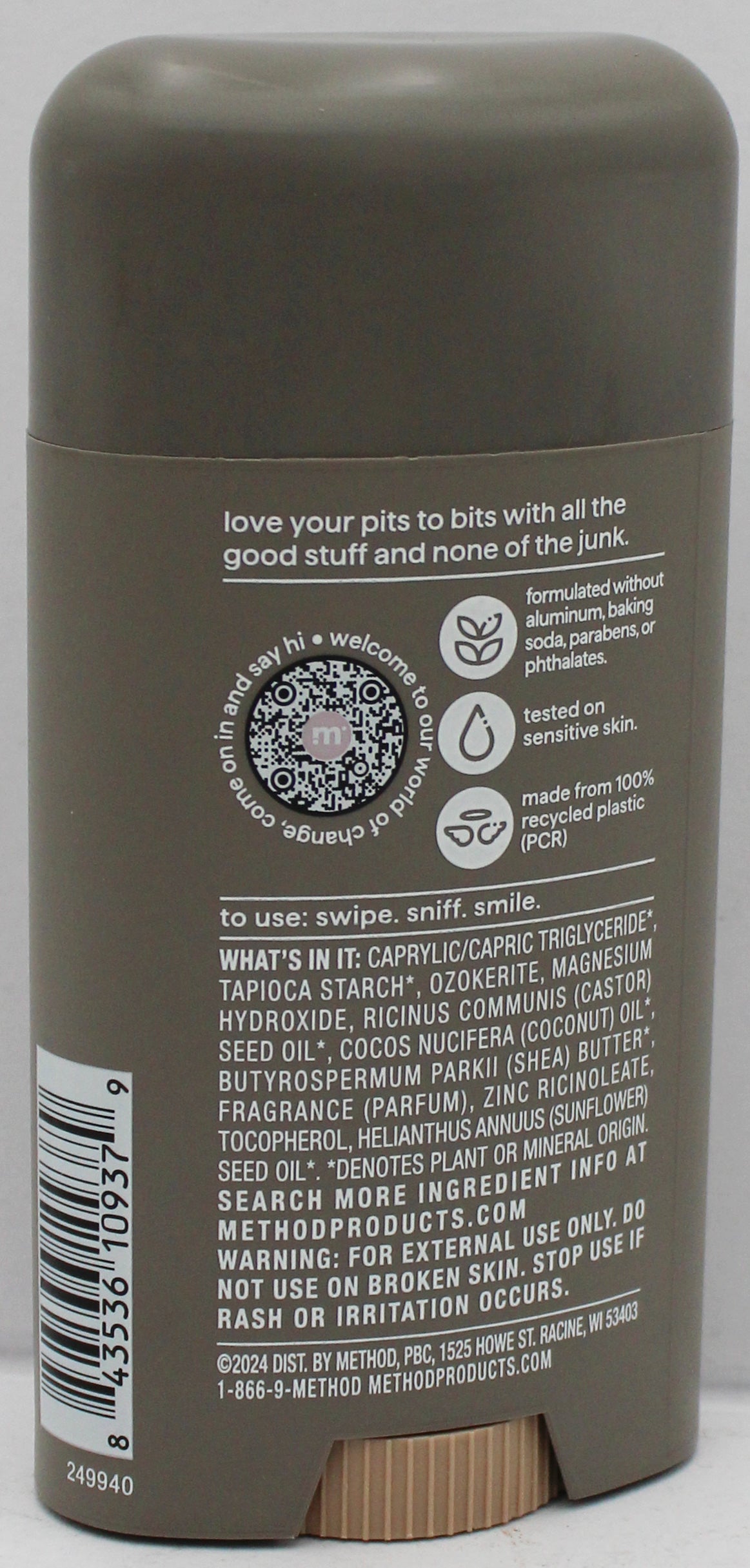 METHOD DEODORANT CEDAR + CYPRESS 2.65oz US.