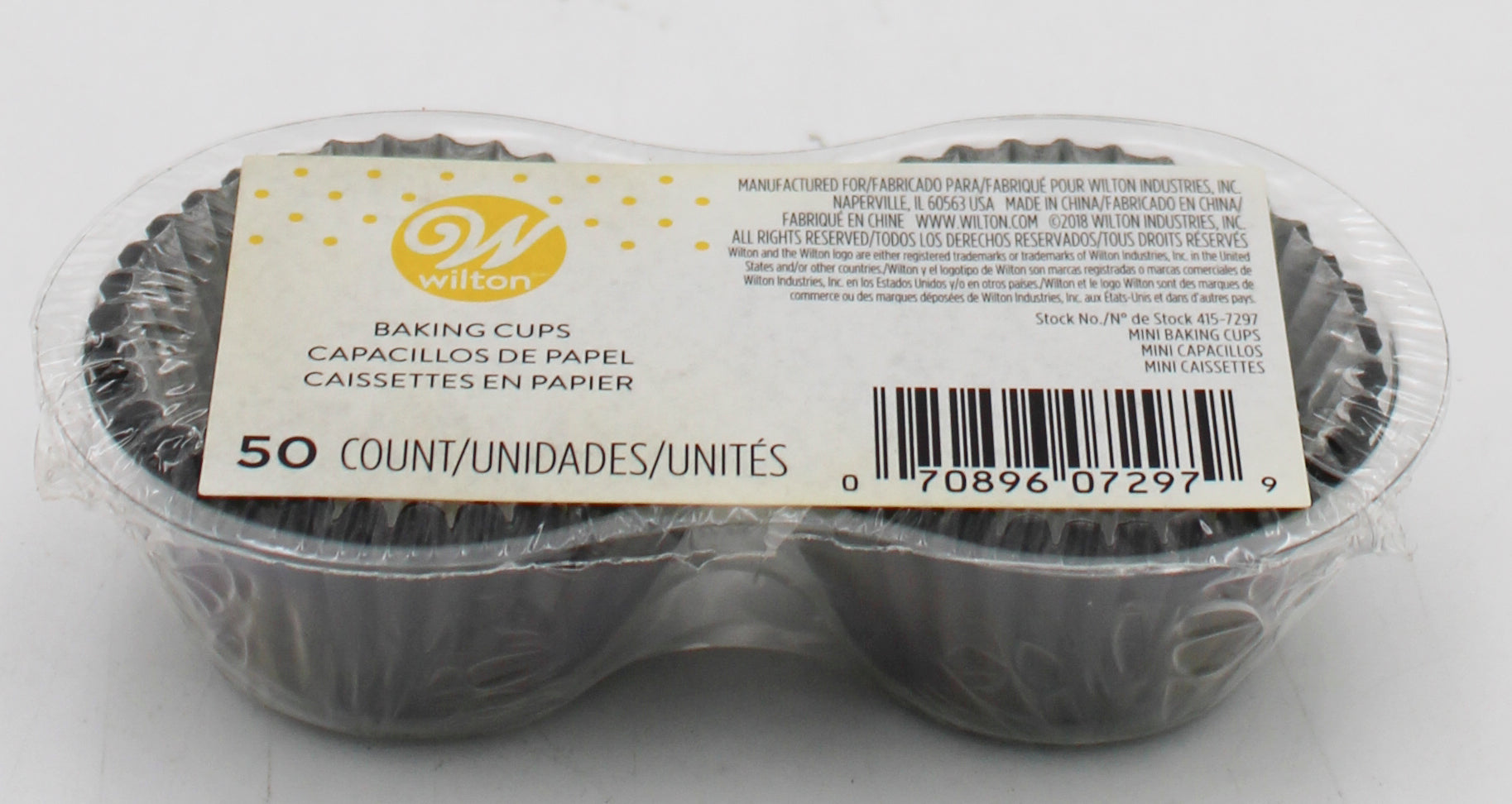 BAKING CUP BLACK MINI 50 CT NI