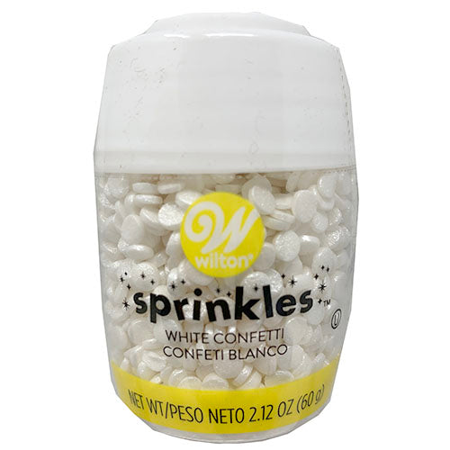 WILTON SPRINKLES 2.12oz-WHTE CONFETTI.