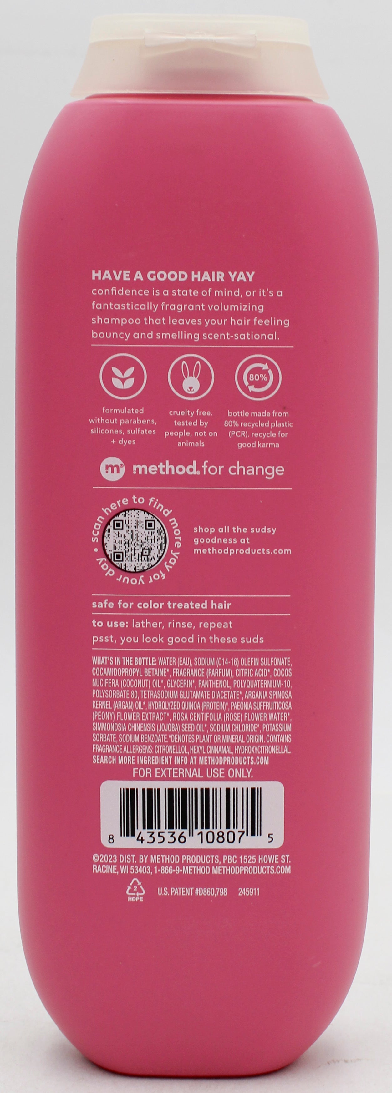 METHOD SHAMPOO PURE PEACE 14oz