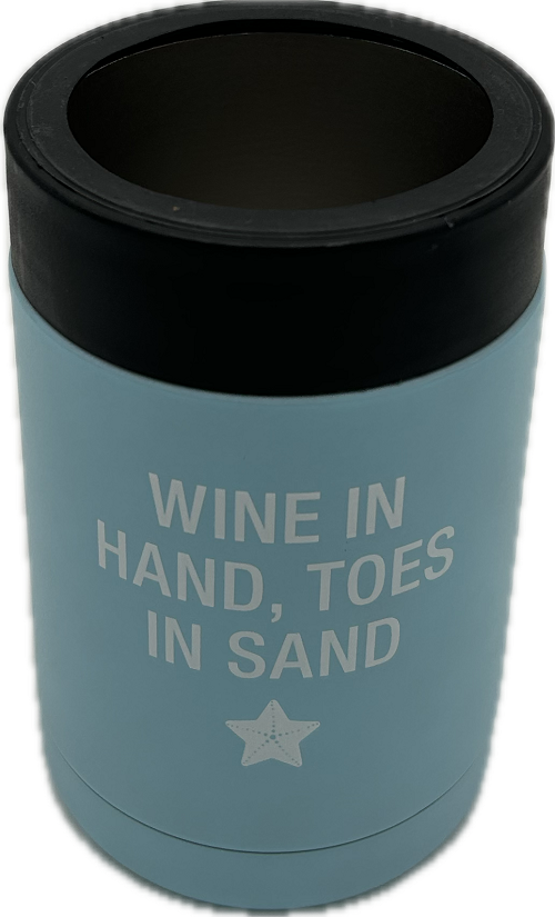TOES IN SAND STAINLESS STEEL CAN COOLER