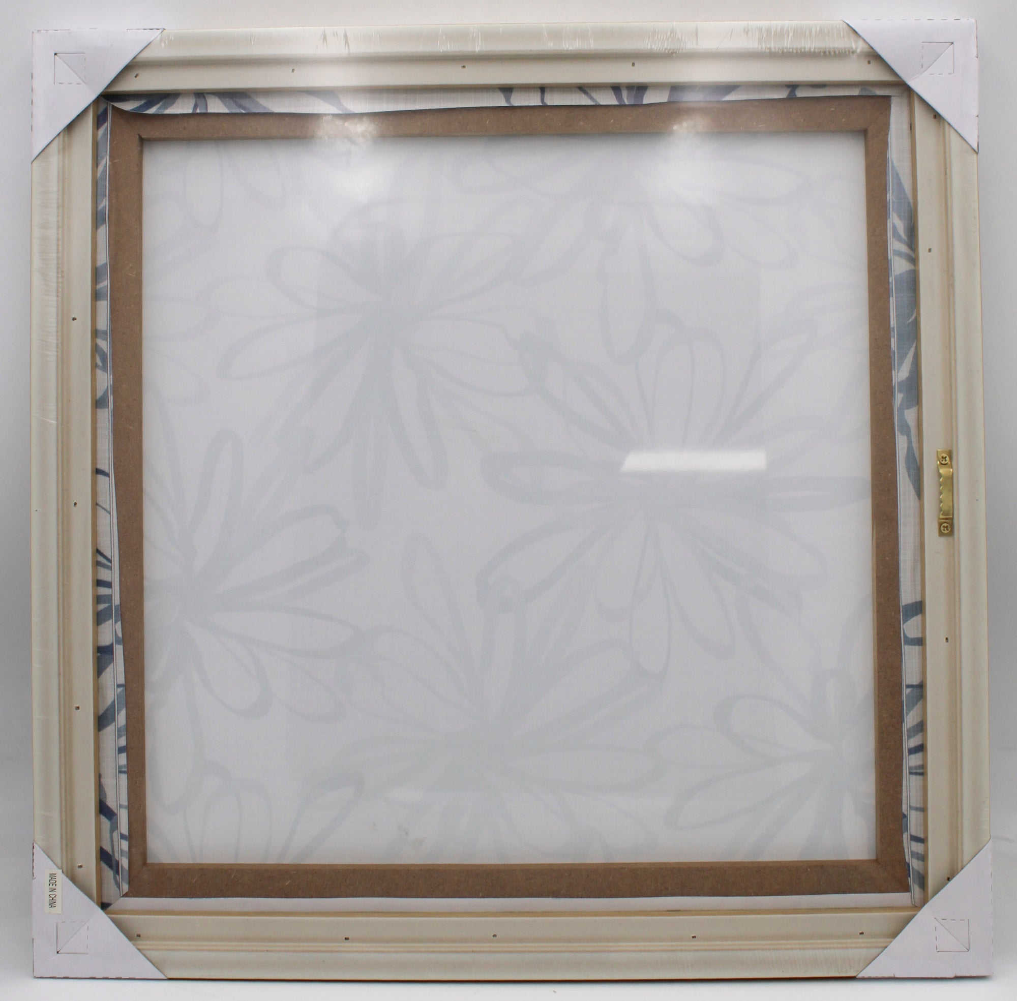 BLUE DAISY FRAMED CANVAS PRINT 18"L x 18"H