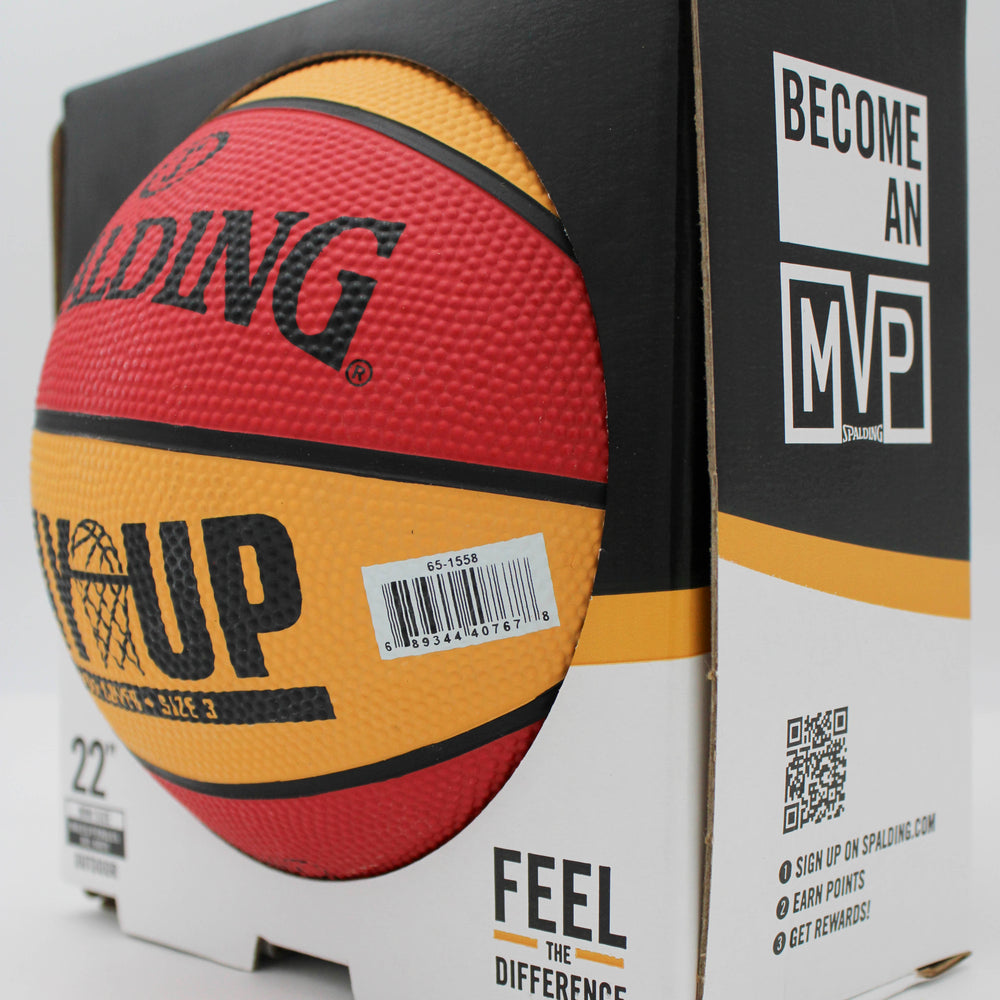 SPALDING LAY UP MINI OUTDOOR BASKETBALL   RED/ORANGE  SIZE 3