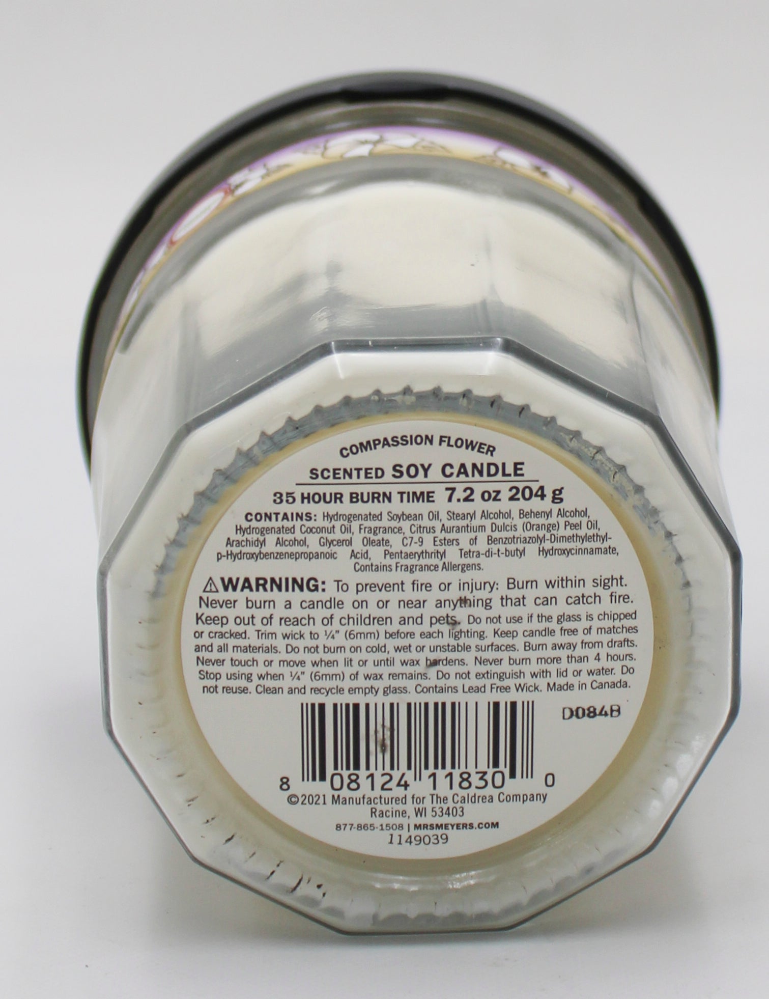 MRS MEYERS SOY CANDLE COMPASSION FLOWER 7.2oz US