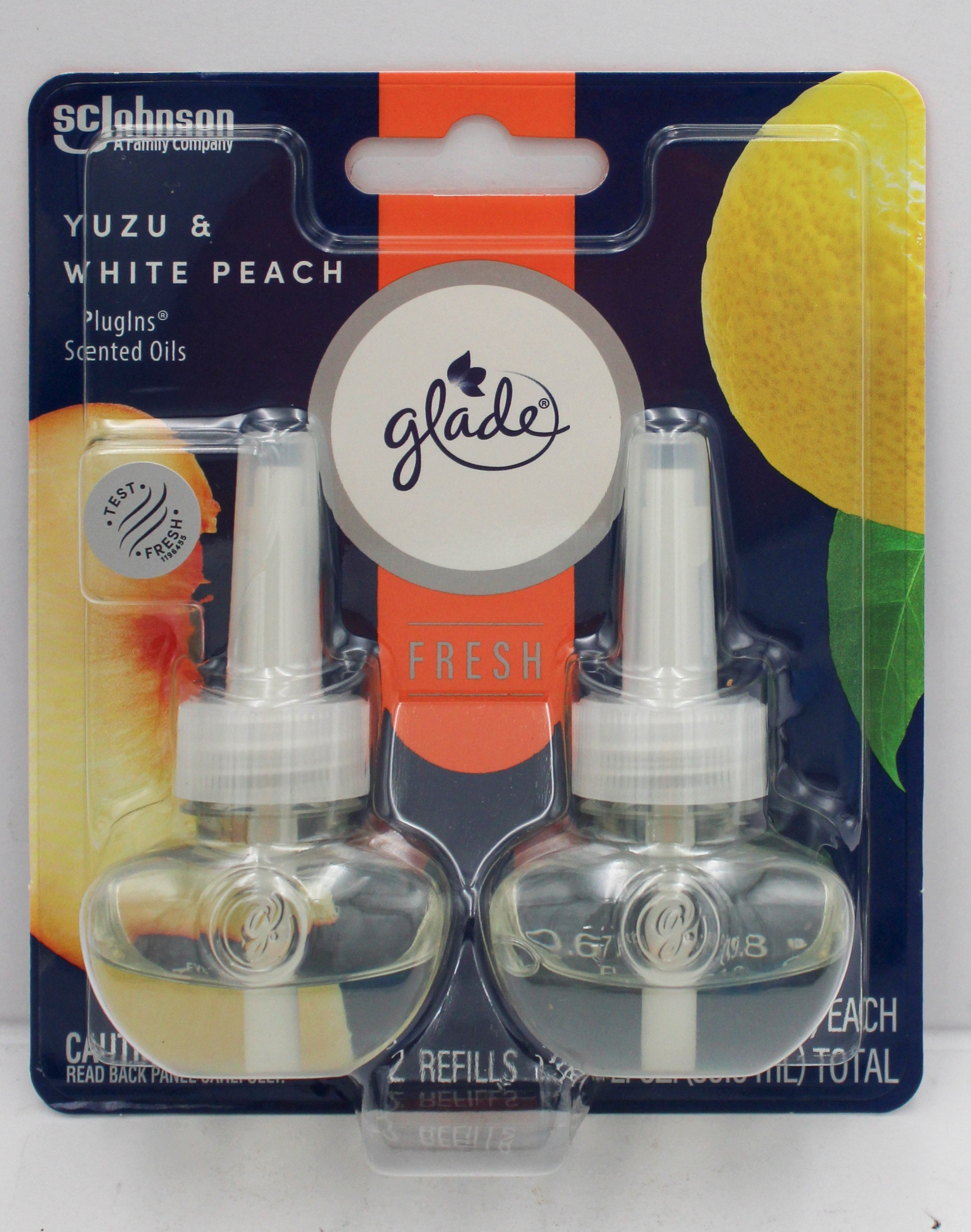 GLADE PLUGINS SCENTED OIL FRESH YUZU & PEACH 2ct 0.67floz US.