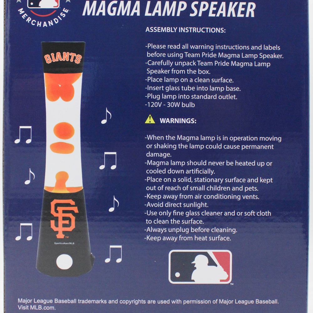 MLB SAN FRANCISCO GIANTS LAVA LAMP SPEAKER 16.5"