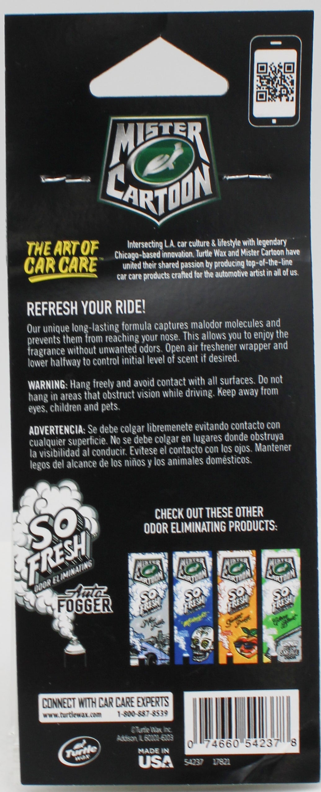 SP TURTLE WAX MISTER CARTOON AUTO AIR FRESHENER 3ct OUR LADY