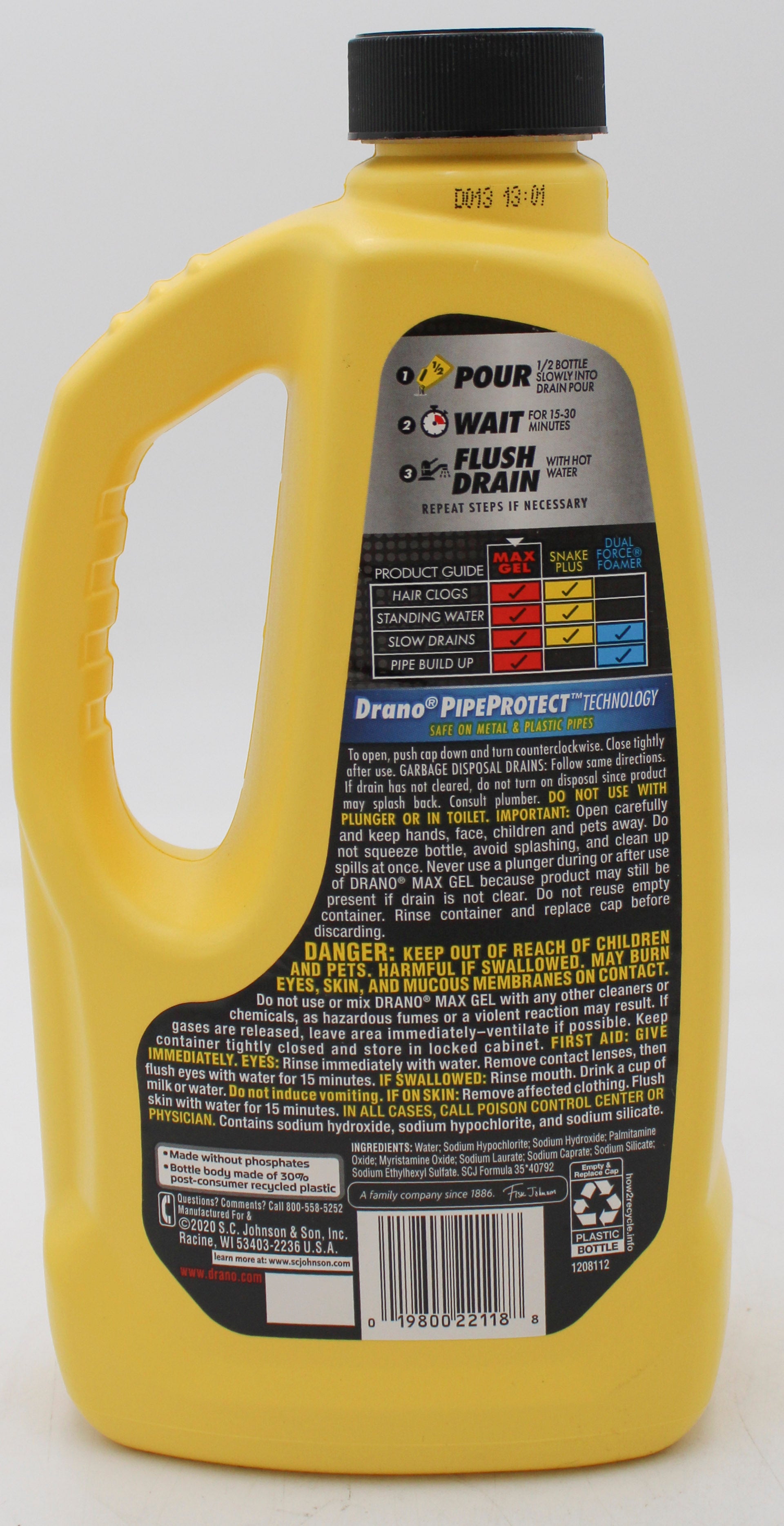 SP DRANO MAX GEL CLOG REMOVER 42oz'