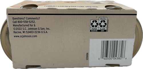 GLADE CANDLE VANILLA CARAMEL TWIST 2ct 3.4oz US