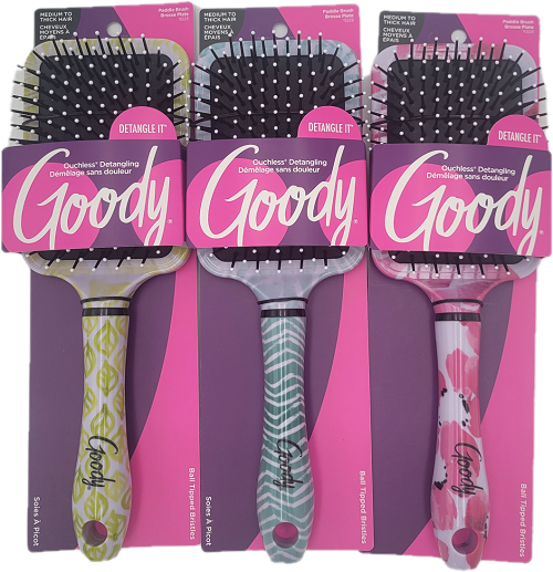 GOODY MEDIUM TO THICK HAIR PADDLE BRUSH ASSORTER NI