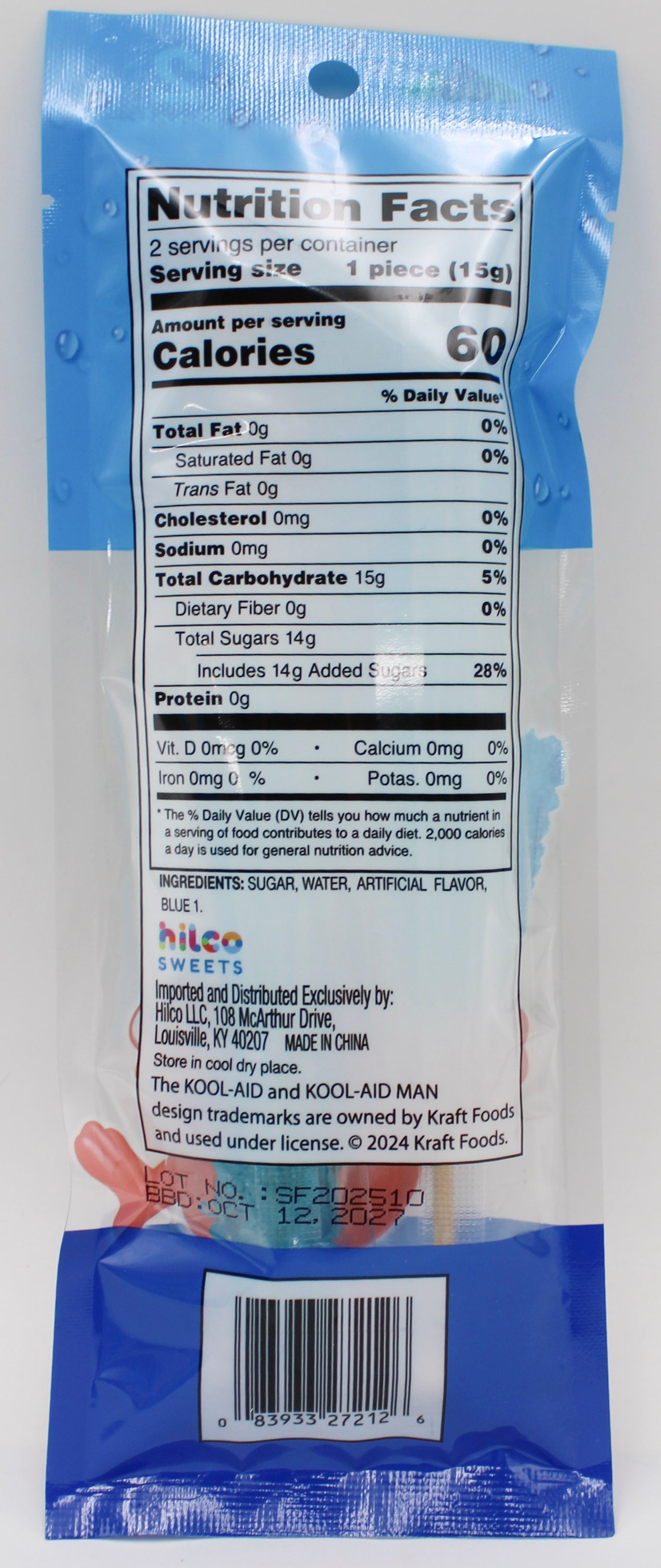 KOOL-AID 2ct Rock Candy Sticks 1.06oz (Pack of 2)