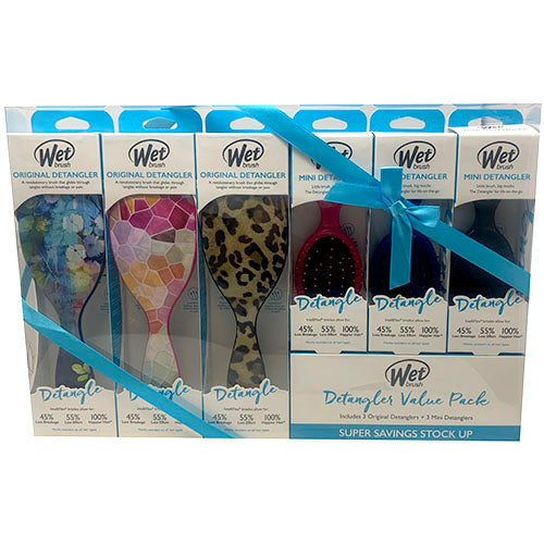 Original Detangler Hair Brush Assorted 6-Pack