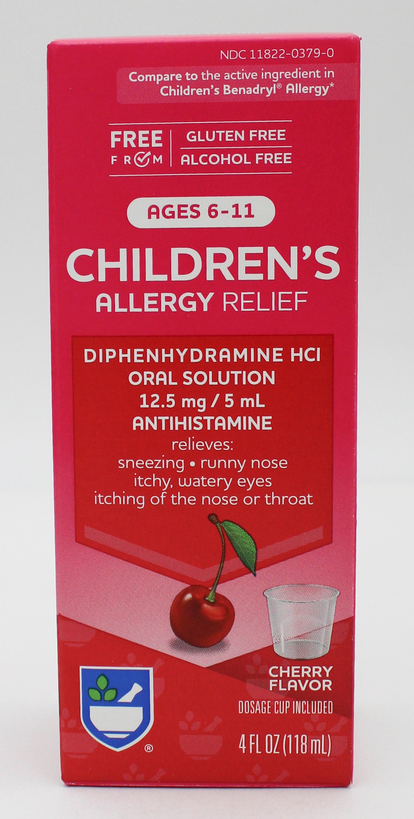 RITE AID CHILDREN'S ALLERGY RELIEF CHERRY 4oz EXP 1/31/2027 COMPARES TO Benadryl