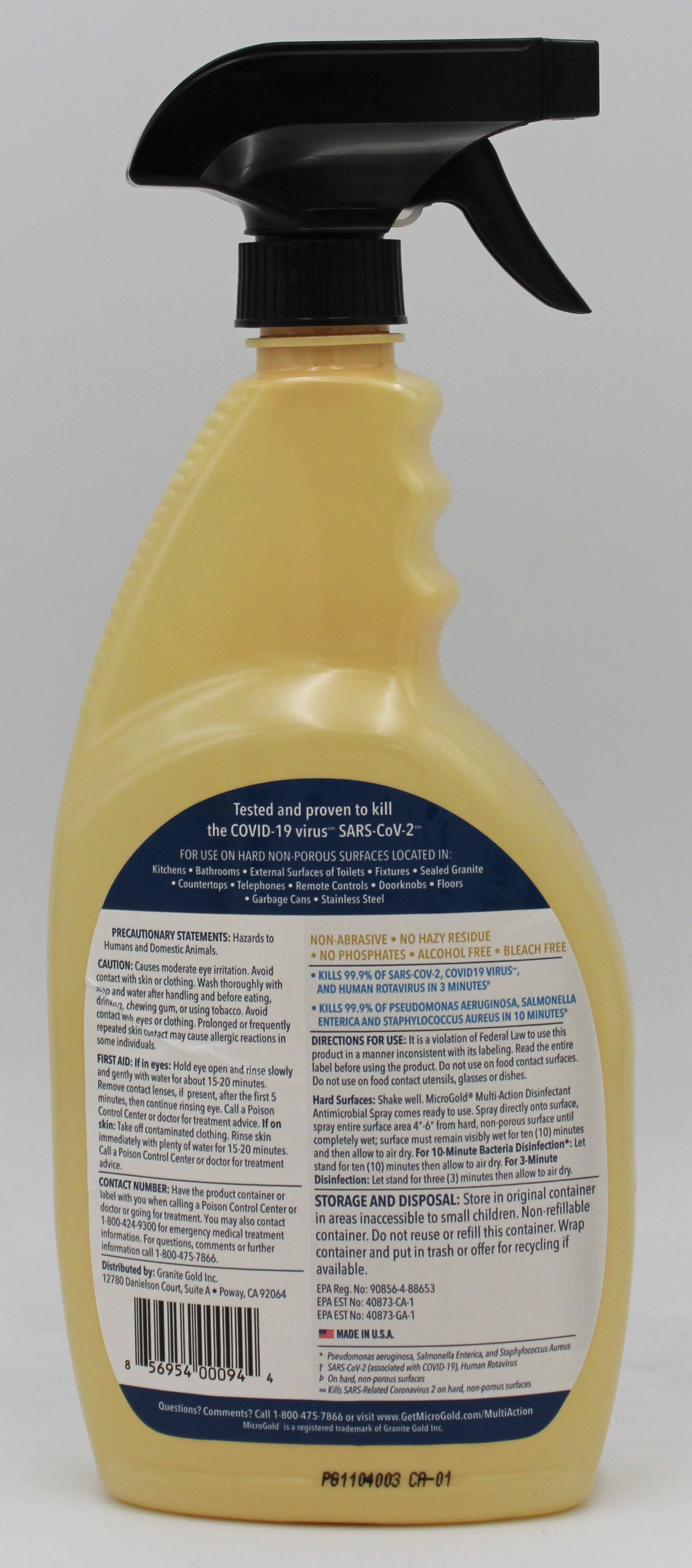 MICROGOLD MULTI-ACTION DISINFECTANT ANTIMICROBIAL SPRAY 24oz