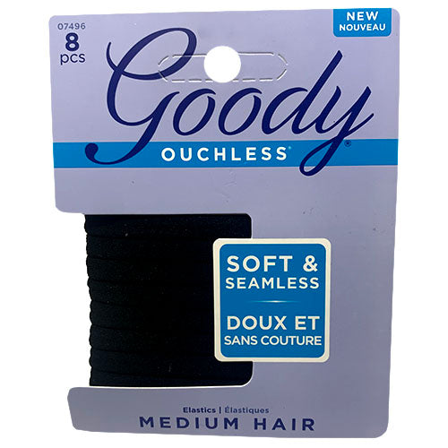GOODY OUCHLSS HAIR ELSTC 8CT-BLK/NI.
