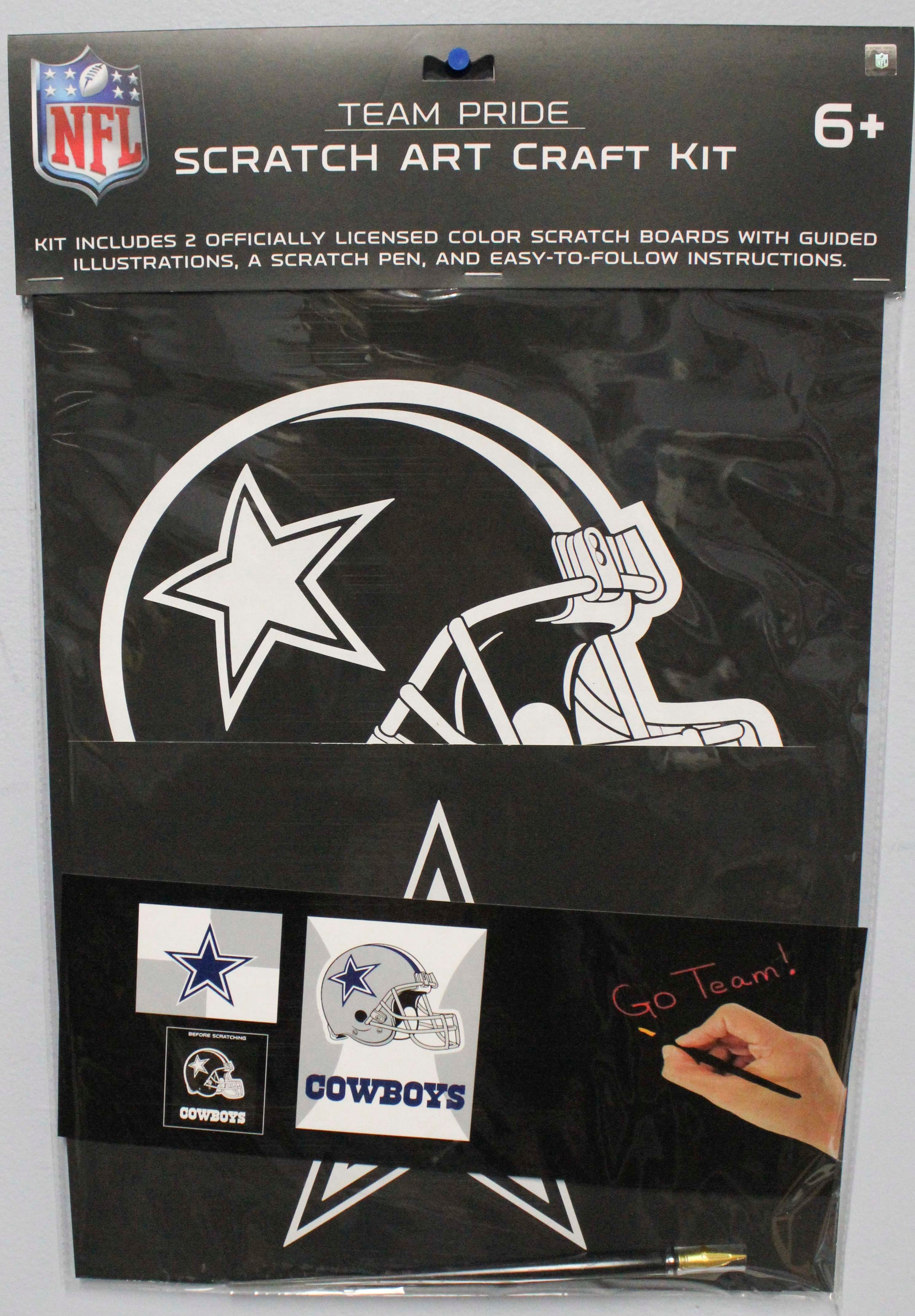 OFFICIALLY LICENSED DALLAS COWBOYS SCRATCH ART CRAFT KIT