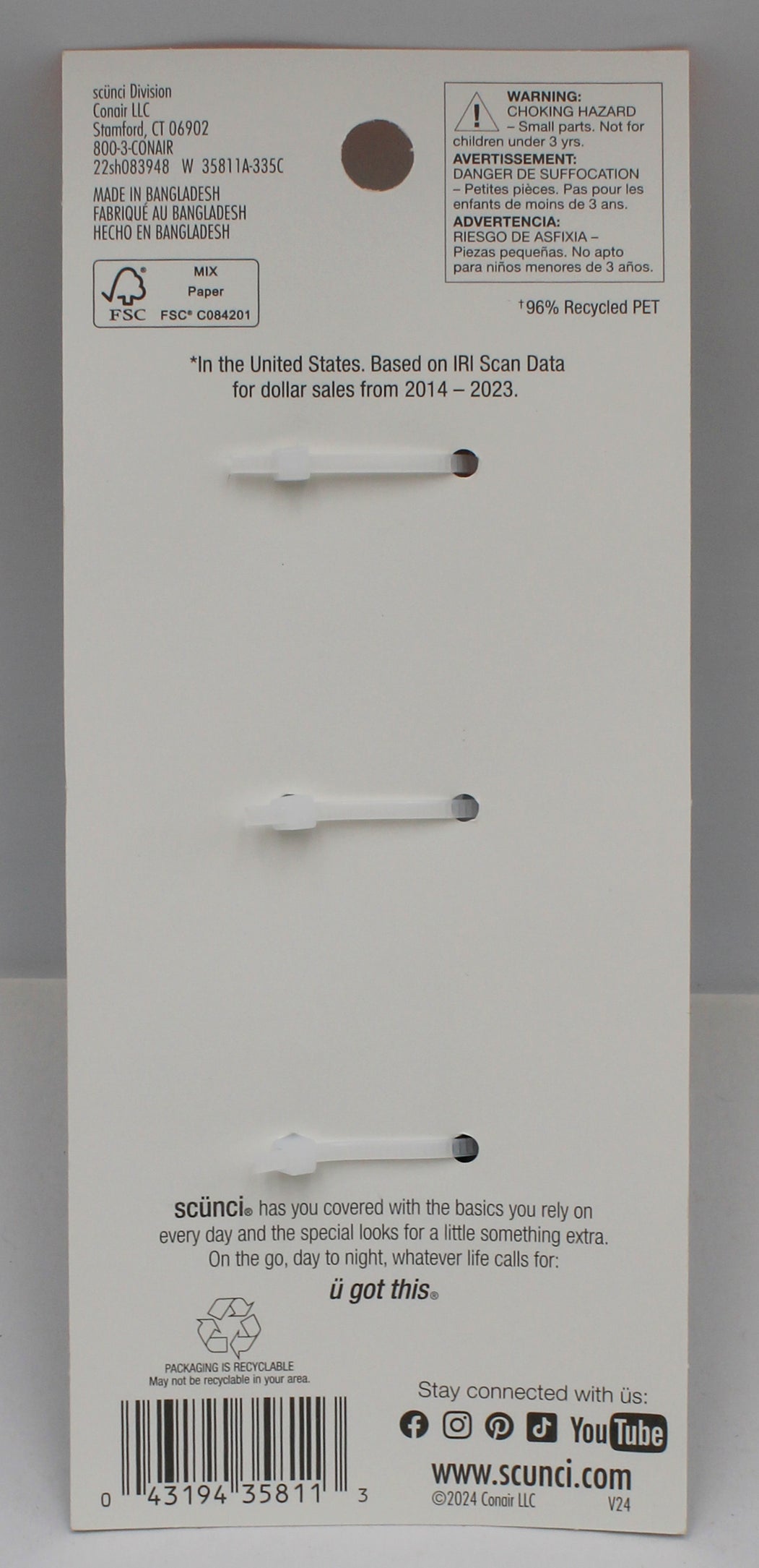 CONAIR OCTOPUS JAW CLIPS 3ct NI