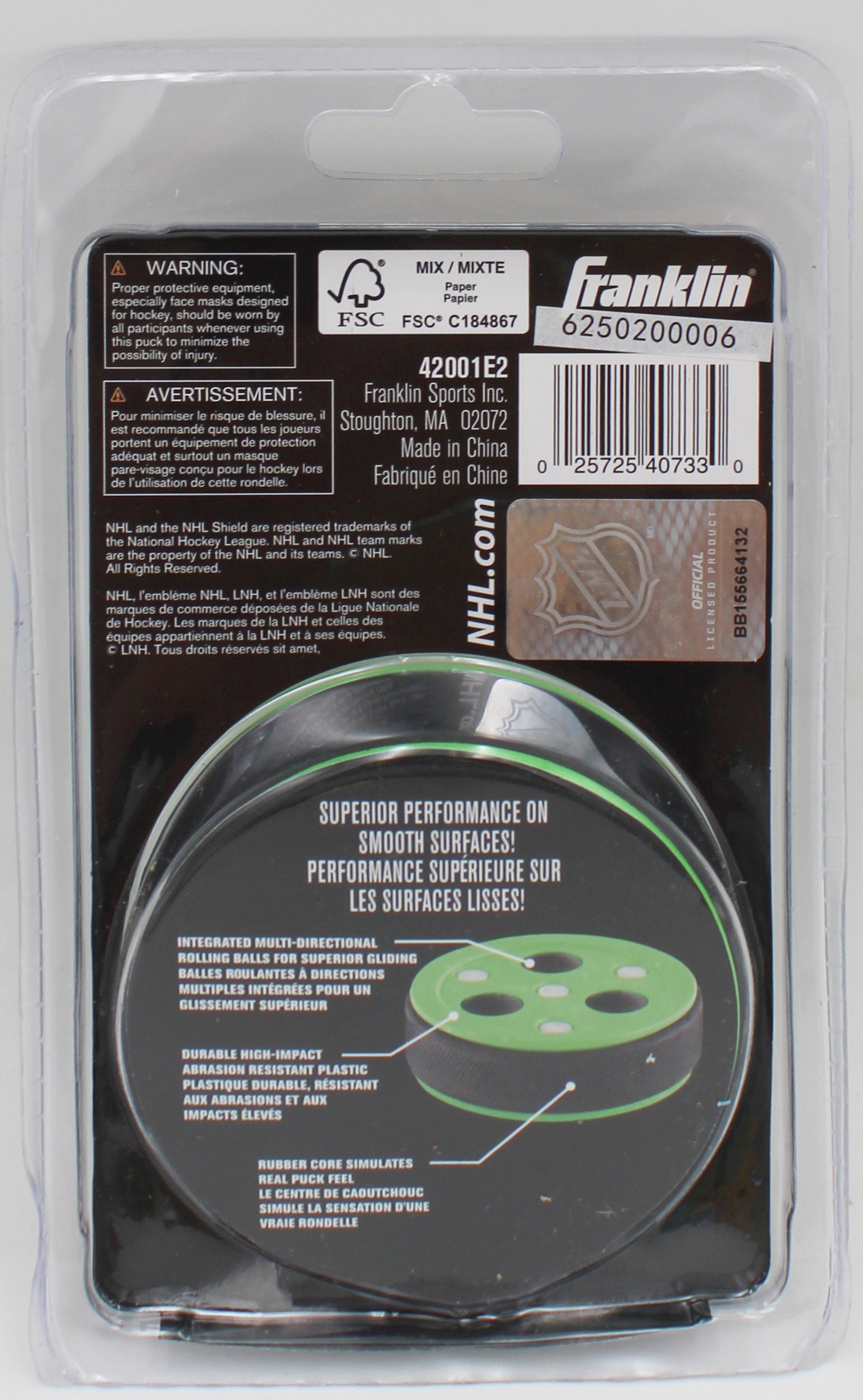 FRANKLIN NHL ROLL-A-PUCK  X3