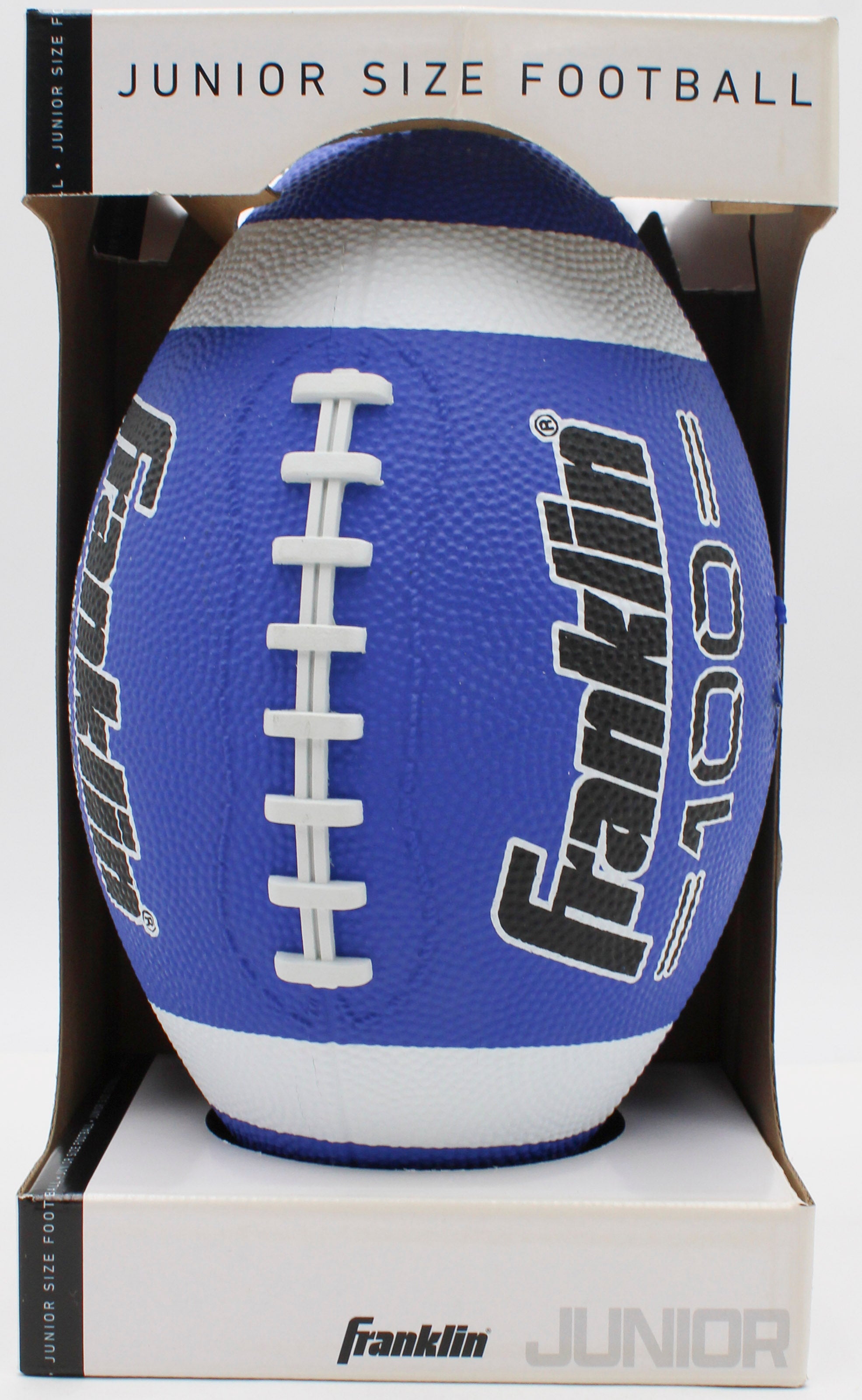 FRANKLIN 100 JUNIOR RUBBER FOOTBALL BLUE/WHITE
