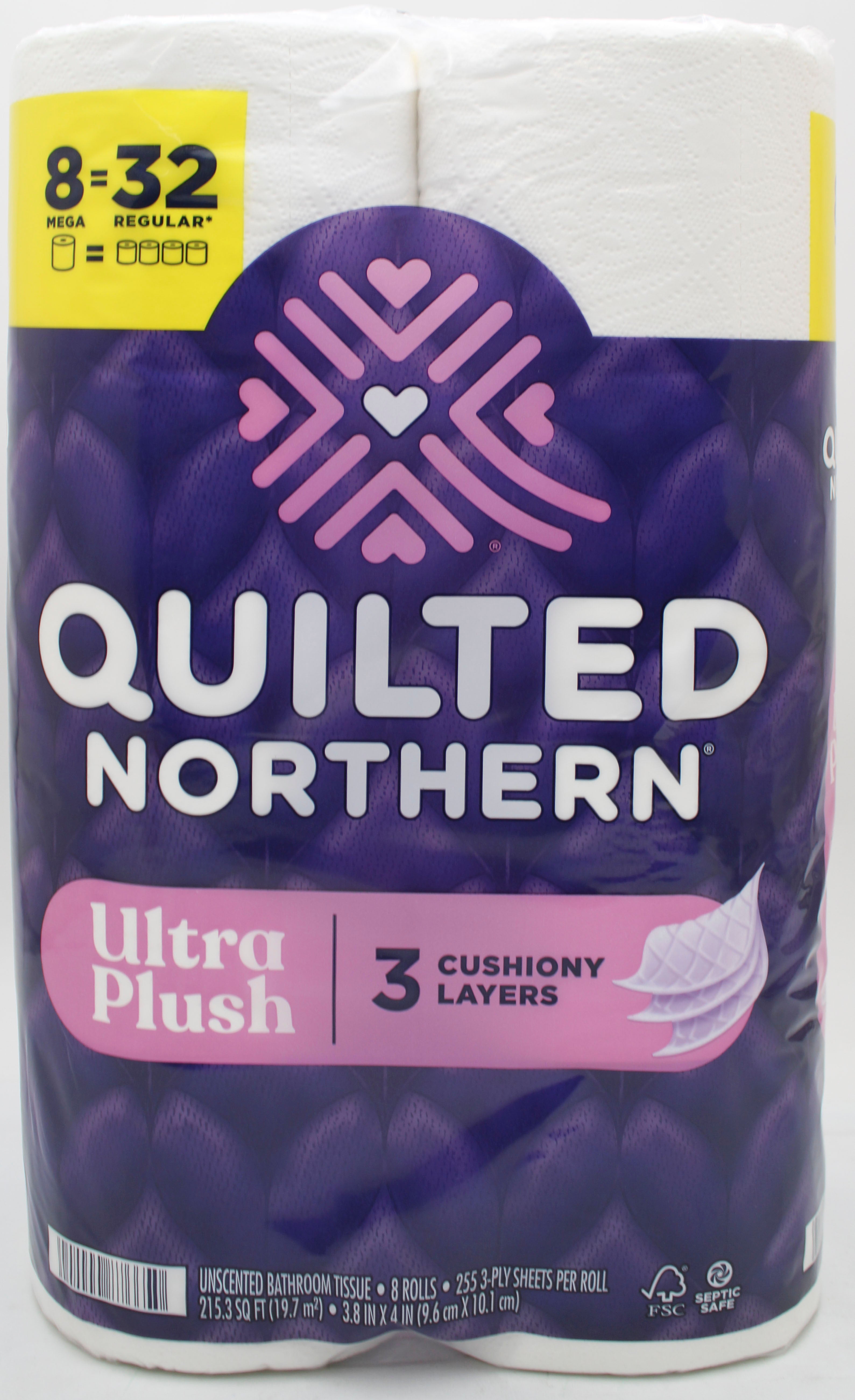 8 MEGA ROLL QUILTED NORTHERN TOILET PAPER