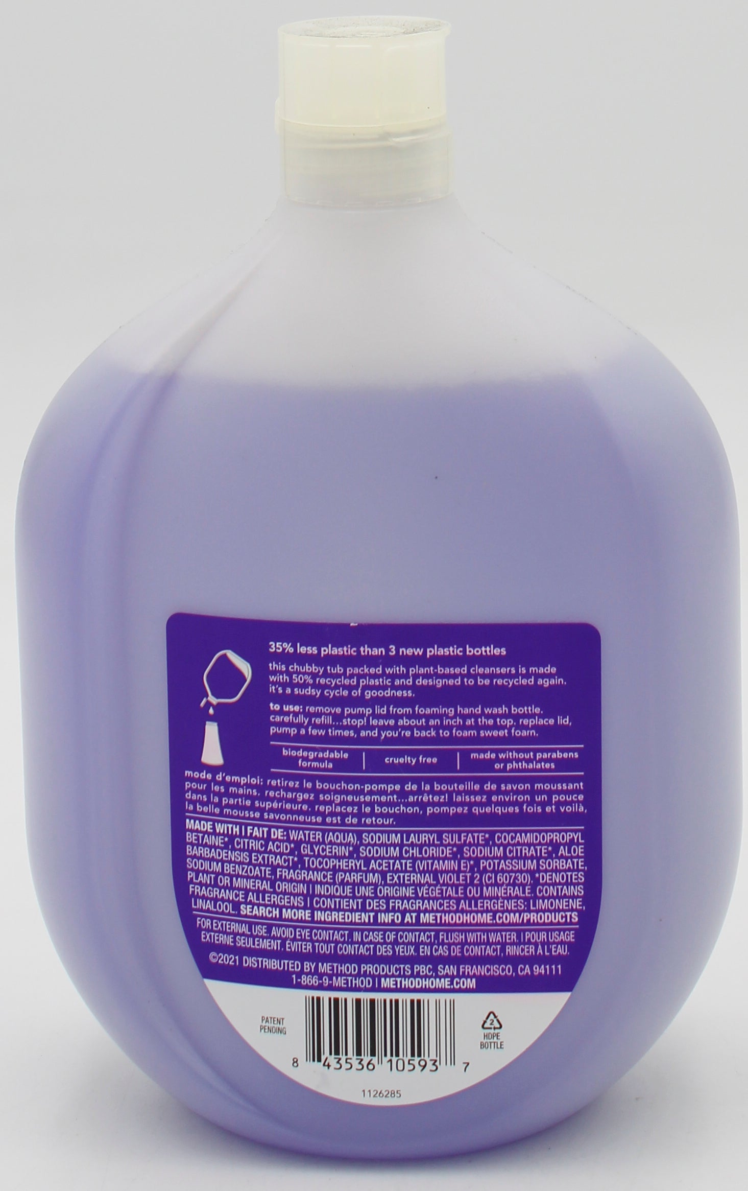 SP METHOD FOAMING HAND WASH FRENCH LAVENDER REFILL 28floz US