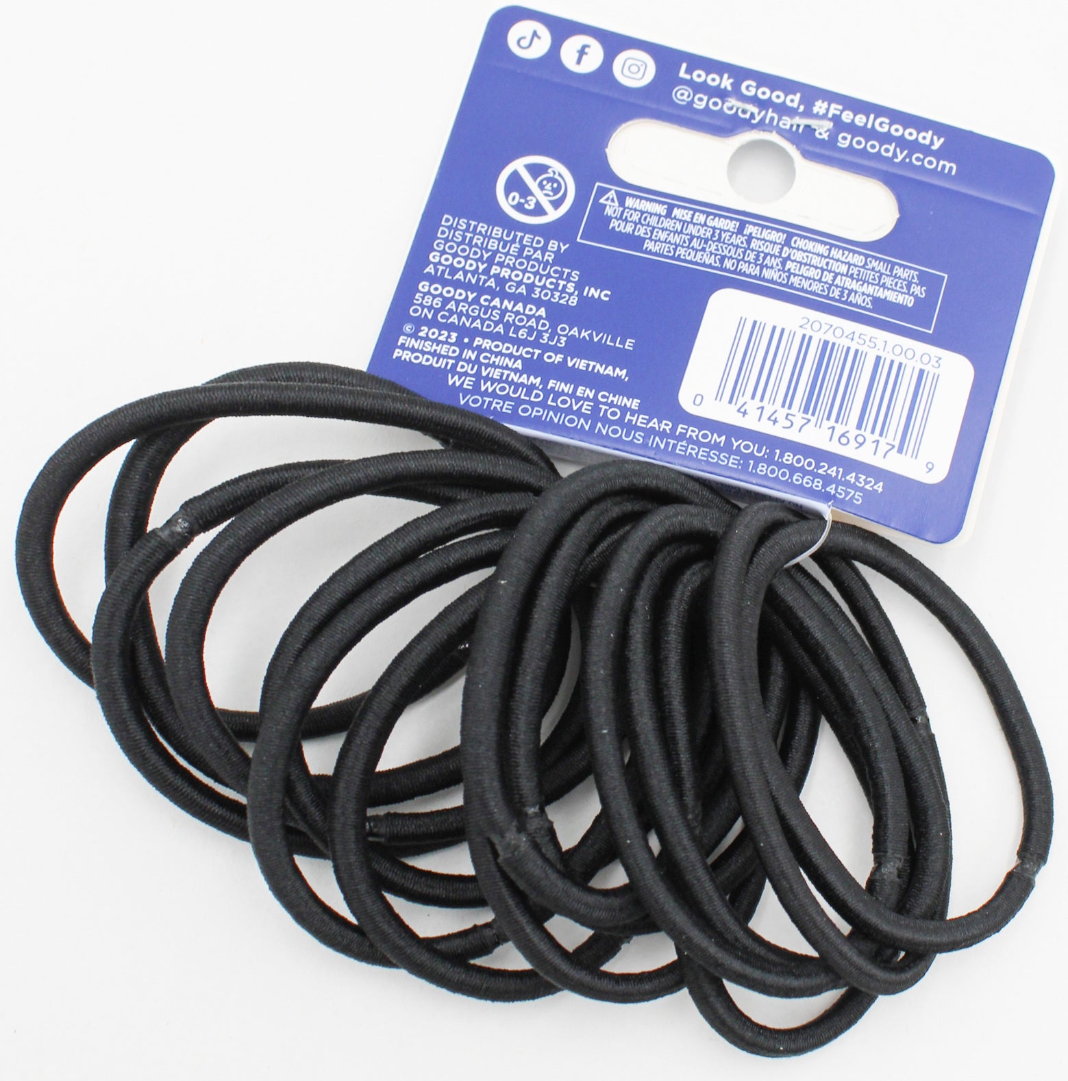 GOODY ELASTICS 4MM BLACK 15ct NI