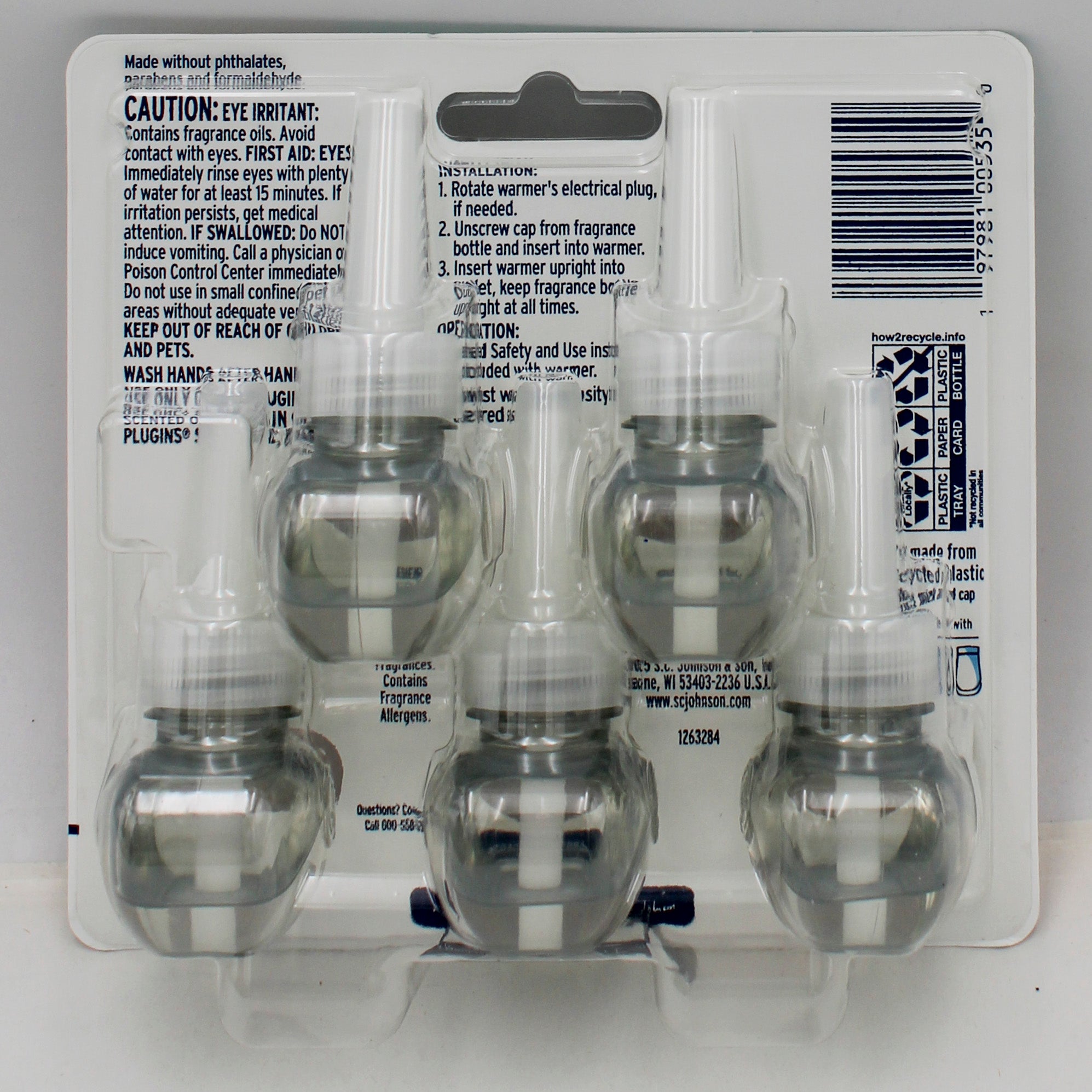 SP GLADE PLUGINS OIL REFILL 5CT 3.35oz JUICY PEACH & ELDERFLOWER