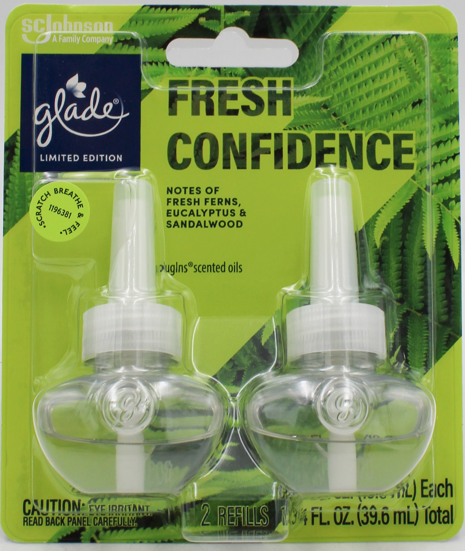 Glade PlugIns Scented Oil Fresh Confidence 2ct 2 x 0.67 fl oz