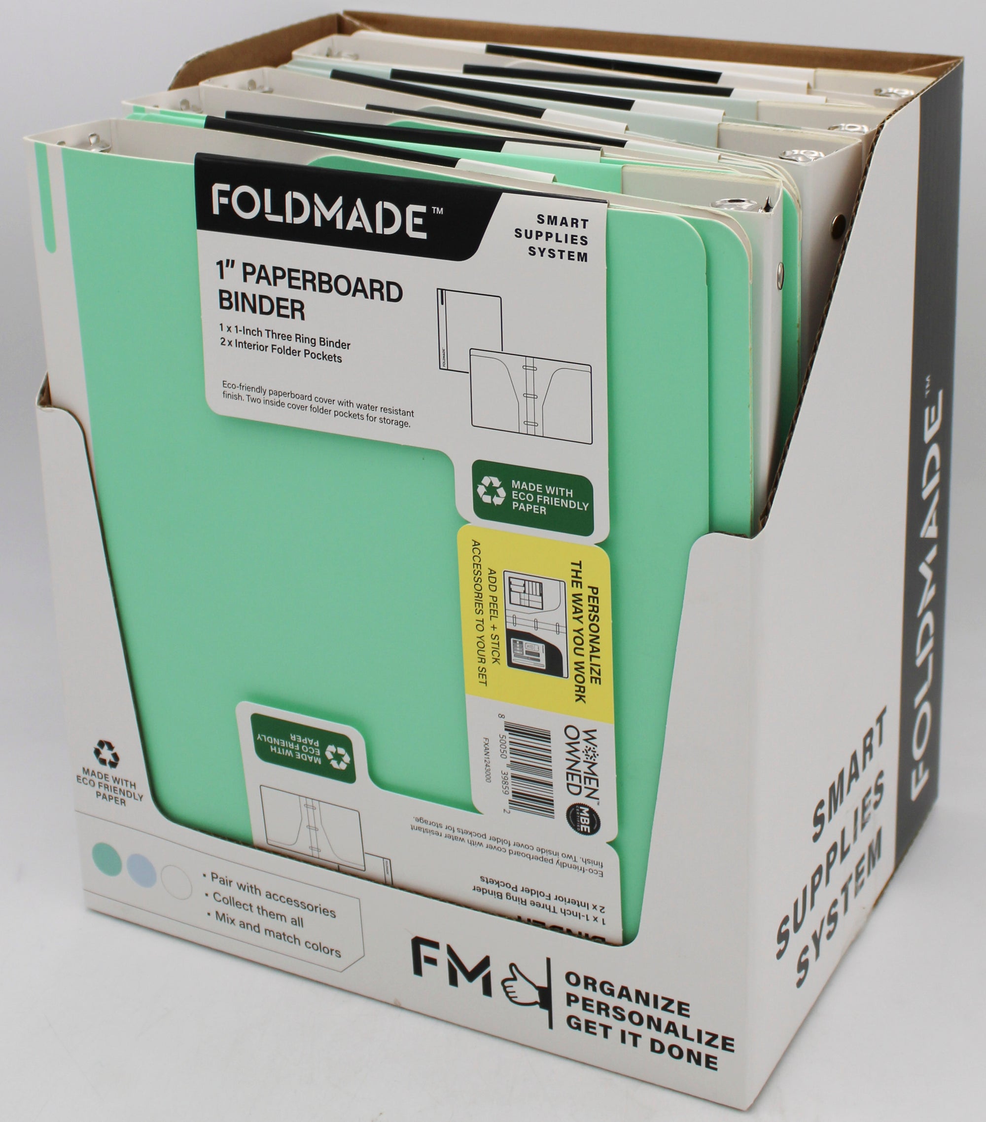 1" PRESSBOARD 3 RING BINDER ASST.