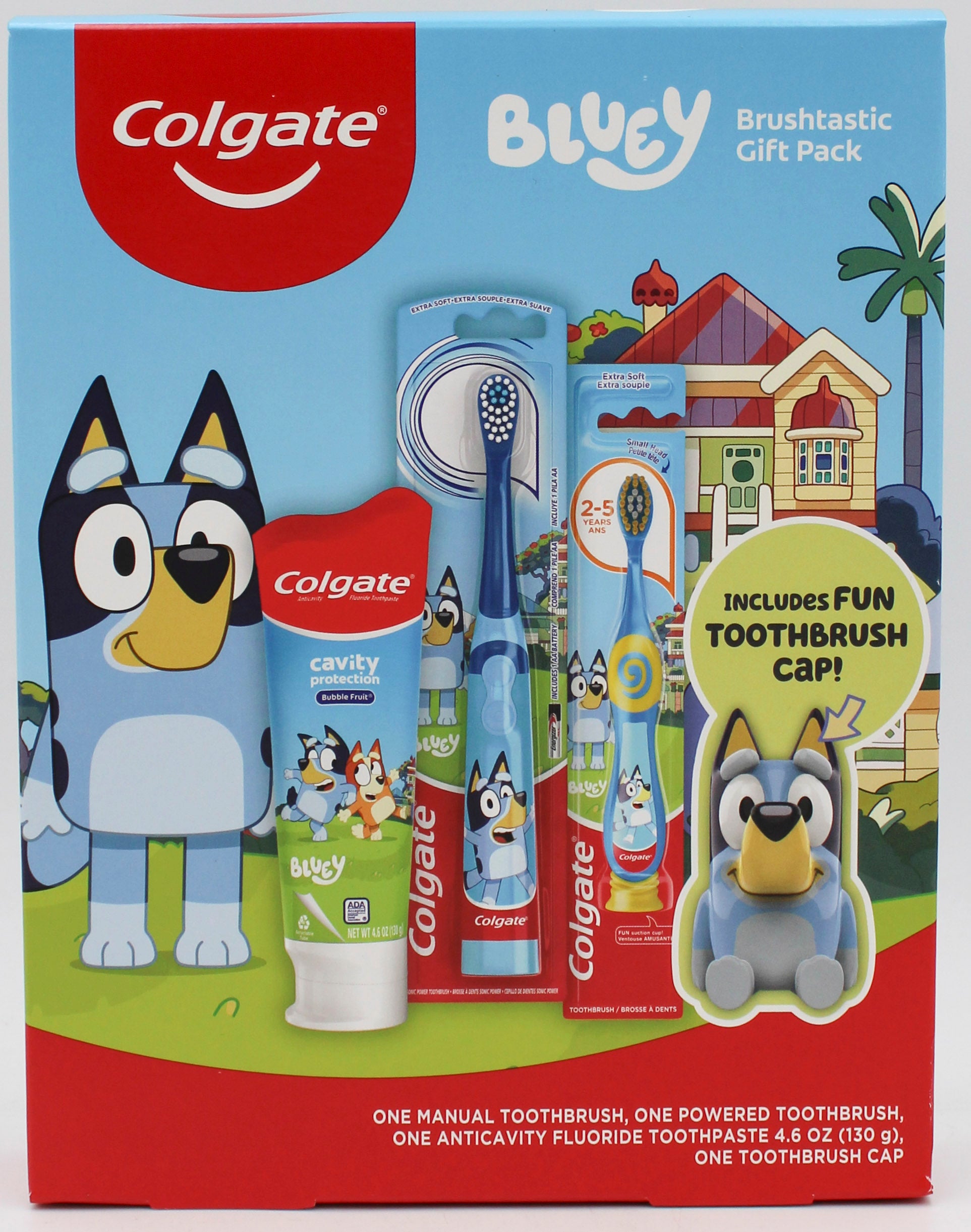 COLGATE KIDS BLUEY GIFT SET - TOOTHBRUSH, TOOTHPASTE, CAP NI