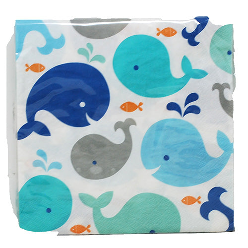 2 PLY LUNCH NAPKIN LIL' SPOUT BLUE 12 7/8" X 12 3/4"/16CT