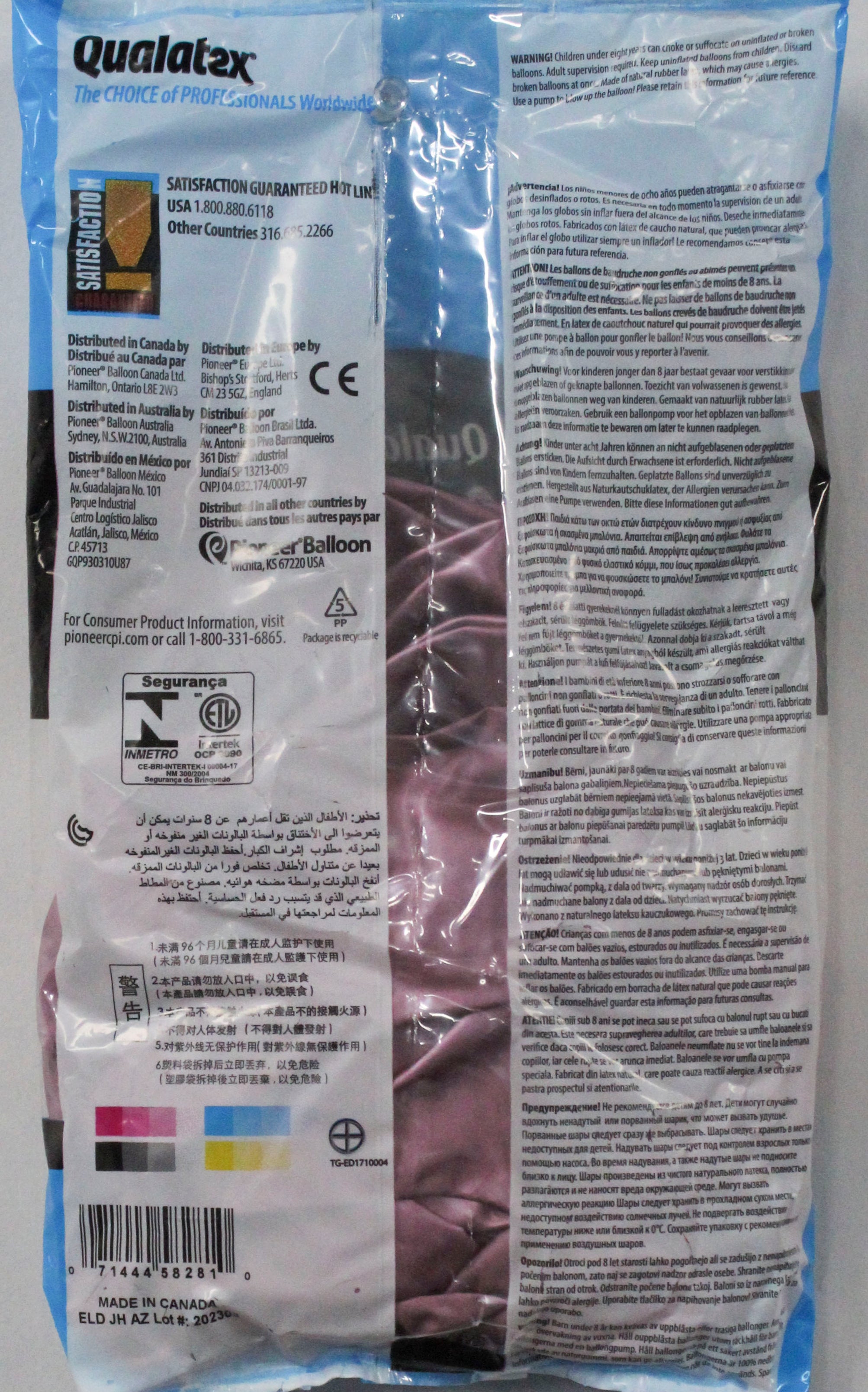 QX 11" Round Latex Balloons Chrome Mauve 25ct