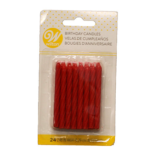 WILTON CANDLES RED 24CT