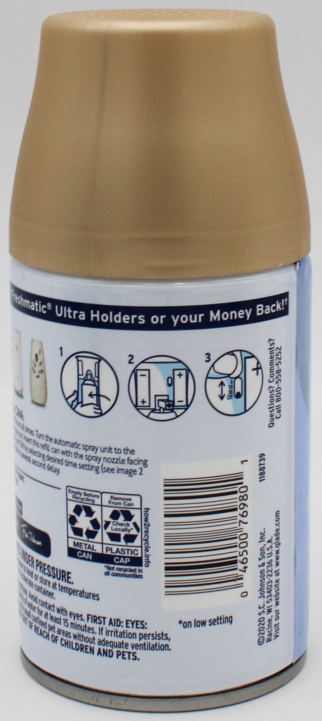 GLADE AUTOMATIC SPRAY REFILL PET ODOR CONTROL CLEAN SCENT 6.2oz US