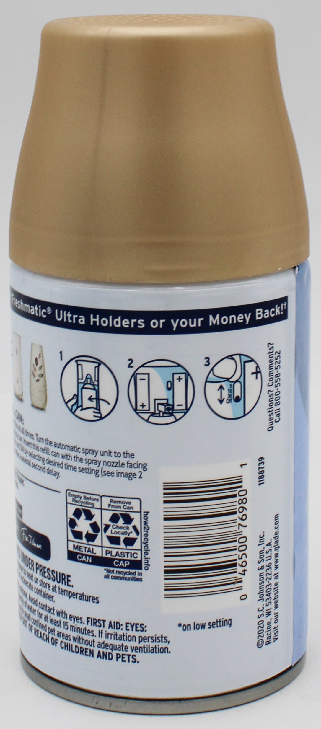 GLADE AUTOMATIC SPRAY REFILL PET ODOR CONTROL CLEAN SCENT 6.2oz US