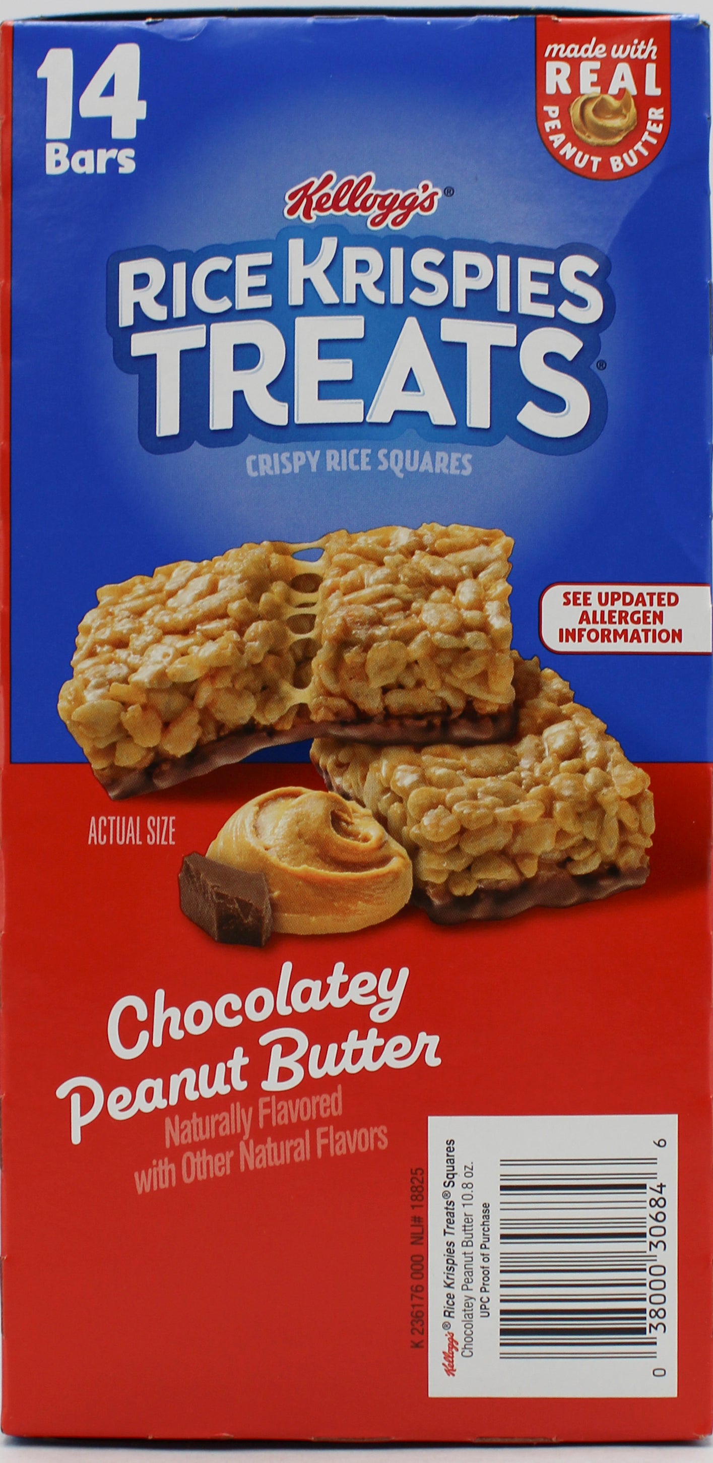 RICE KRISPIES TREATS CHOCOLATEY PEANUT BUTTER BARS 14ct 10.8 Oz NI BB 11/12/2026