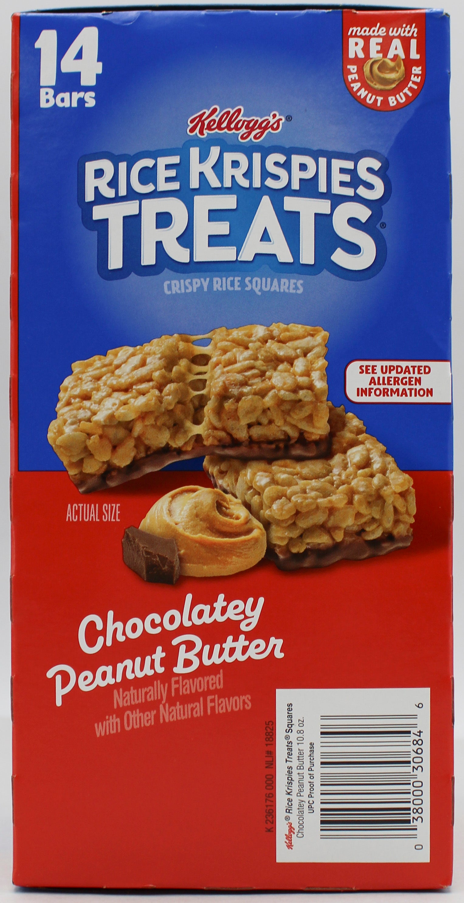 RICE KRISPIES TREATS CHOCOLATEY PEANUT BUTTER BARS 14ct 10.8 Oz NI BB 11/12/2026