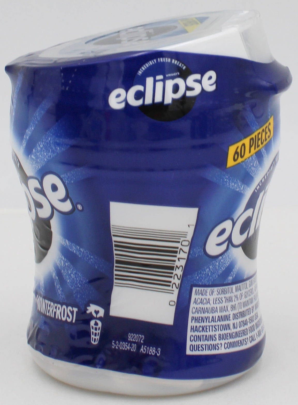 ECLIPSE WINTERFROST SUGAR FREE GUM 60 PC BB 7/2/26