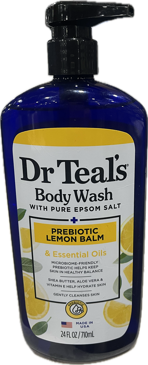 SP DR TEAL'S BODY WASH W/ PURE EPSOM SALT PREOBIOTIC LEMON BALM 24oz NI
