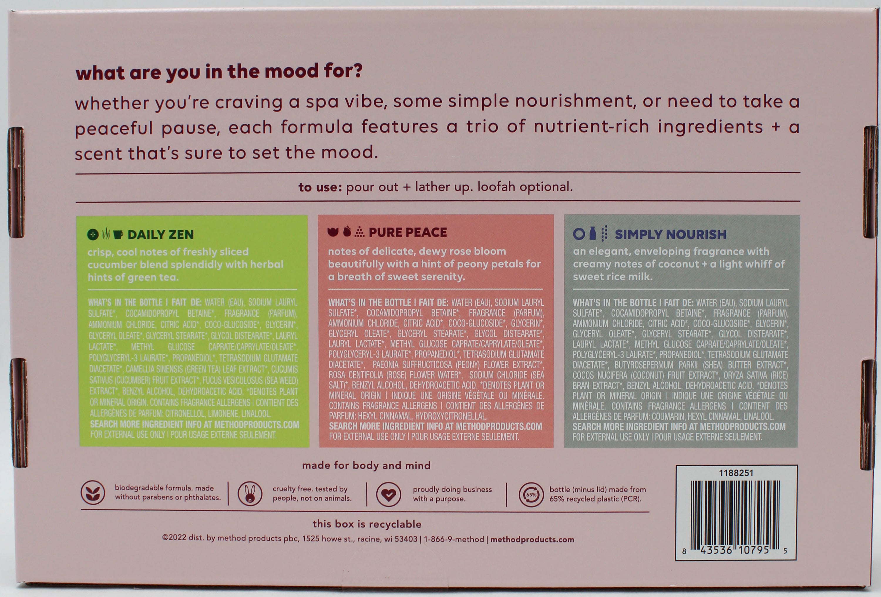 Method Body Wash Variety Pack 3 x 18oz