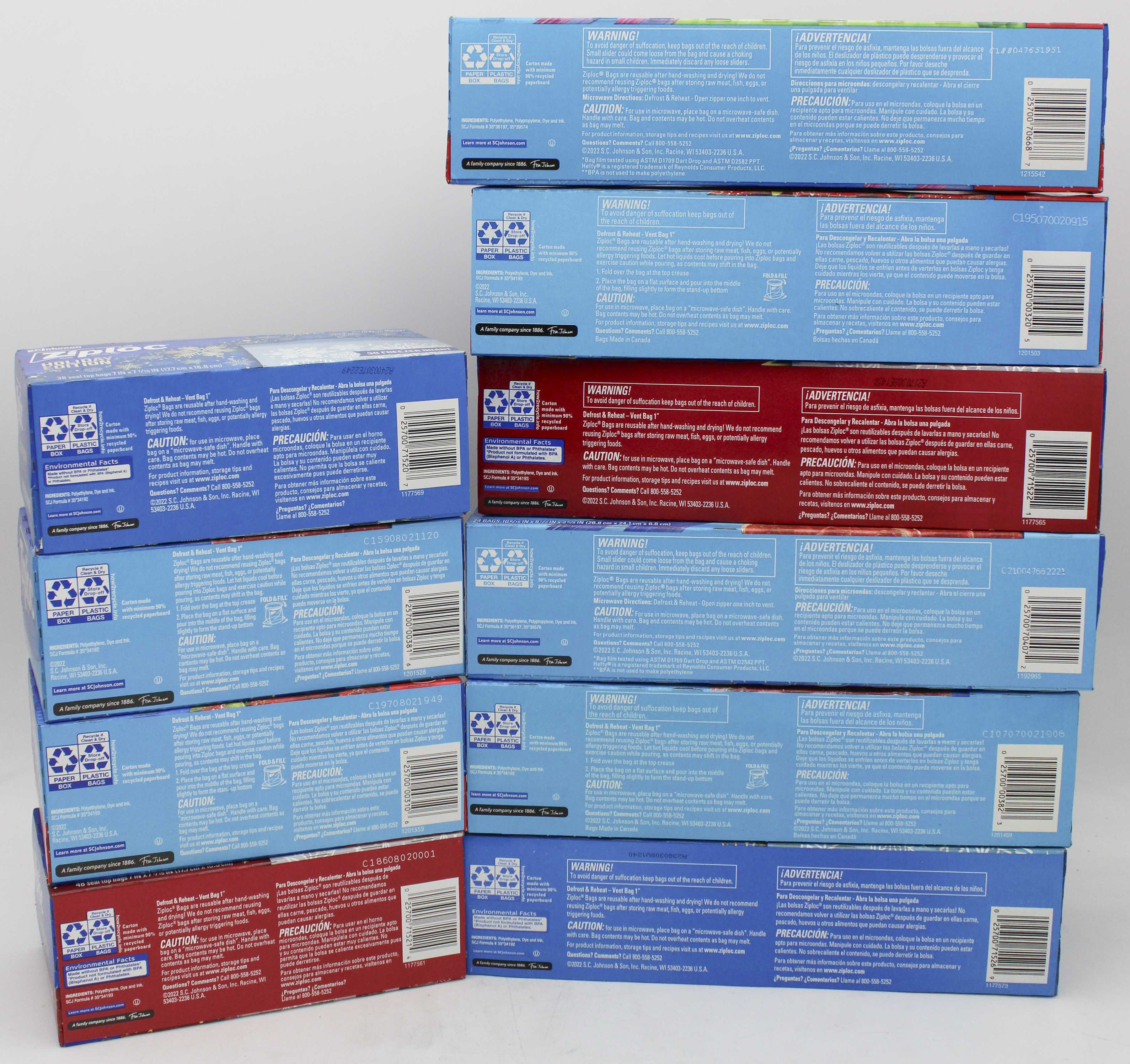 ZIPLOC HOLIDAY FREEZER/STORAGE QUARTER PALLET