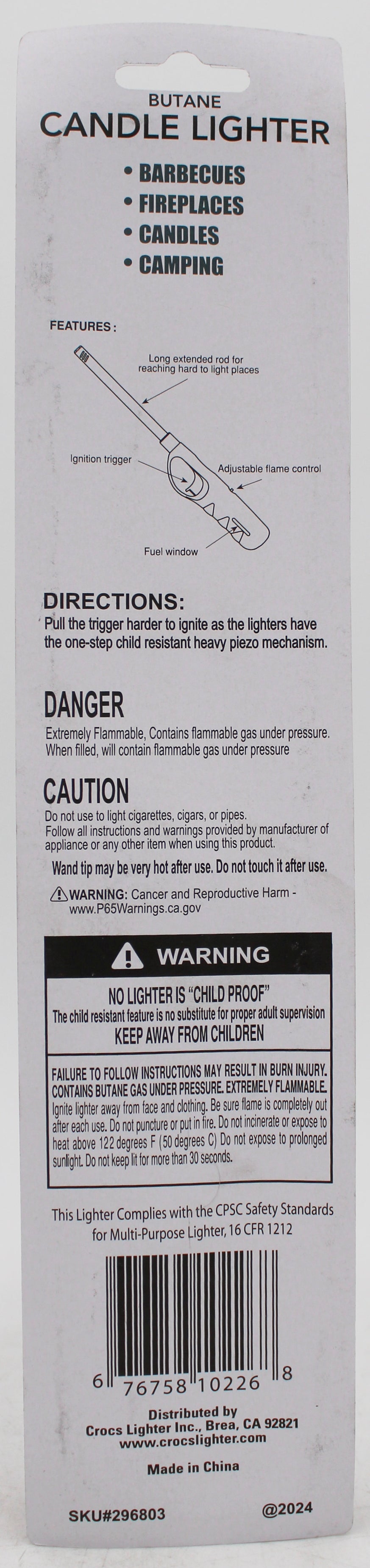 CROCS SINGLE CANDLE/UTILITY LIGHTER