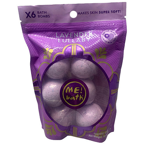 ME! BATH Mini Bath Bombs Lavender 6-Pack 10oz